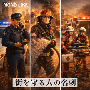 地域の安全を守る方へ。警察官・消防士・救急救命士専用名刺を作成しました。