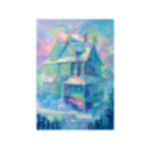 Winter is over #1 - Colorful Geometric House Art Poster - Vibrant Wall Decor