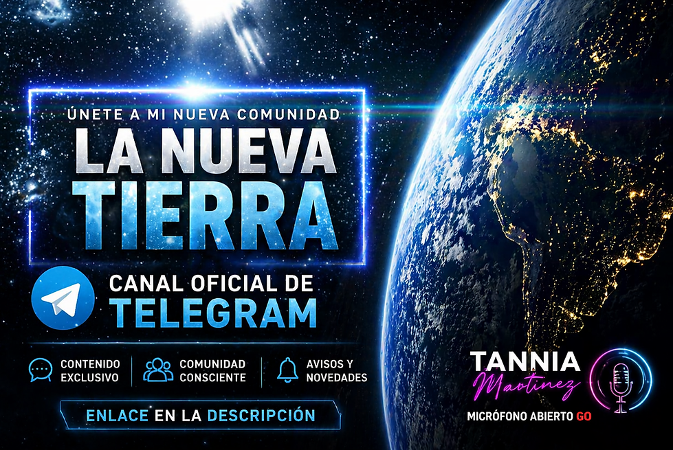 Comunidad oficial La Nueva Tierra con Sa'Rinael en Telegram, donde los oyentes de Micrófono Abierto GO encuentran reflexiones, prácticas conscientes y contenido exclusivo.