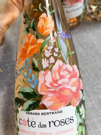 Painted Prosecco bottle