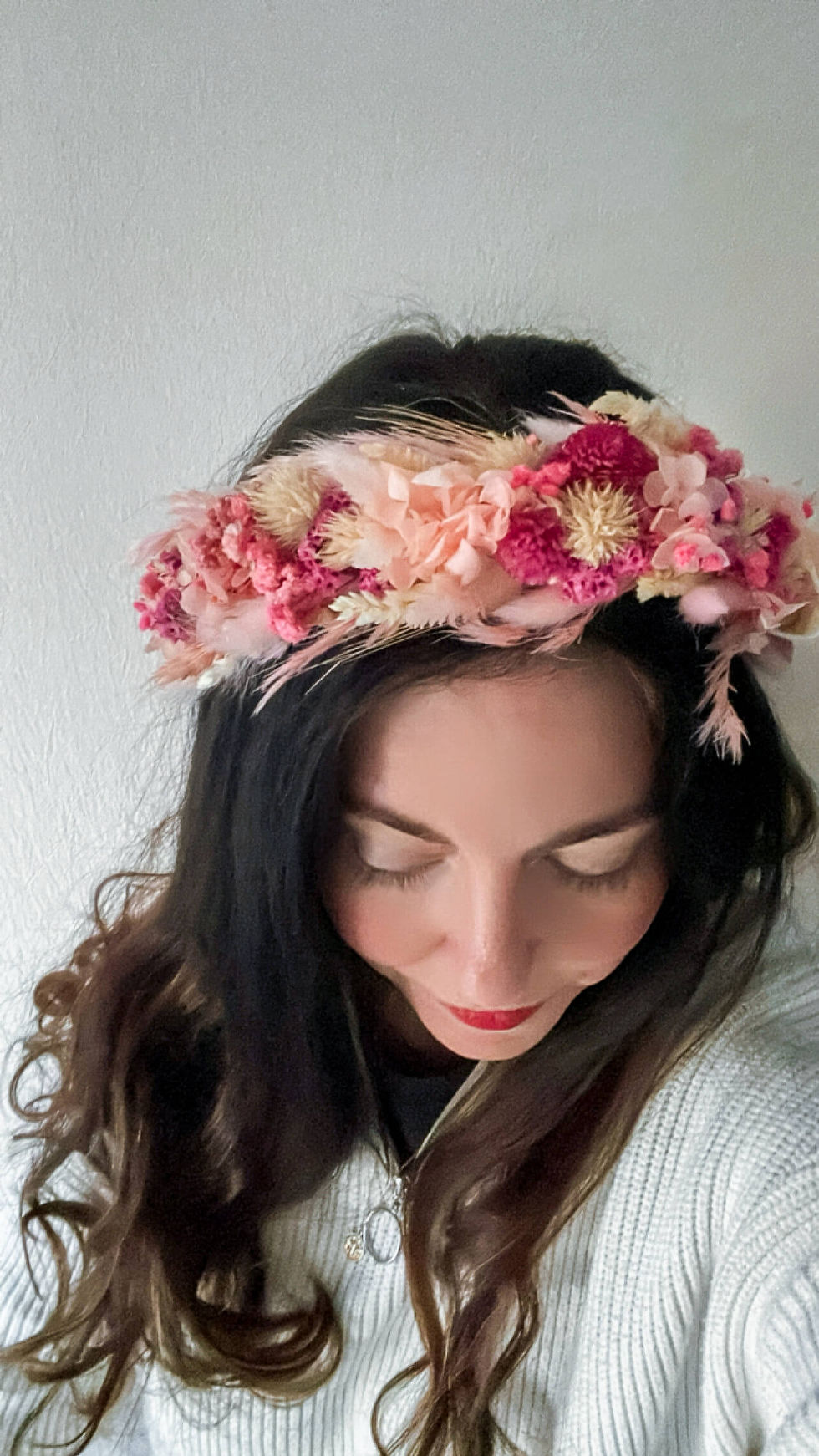 Thumbnail: Blush Boho Dried Flower Crown