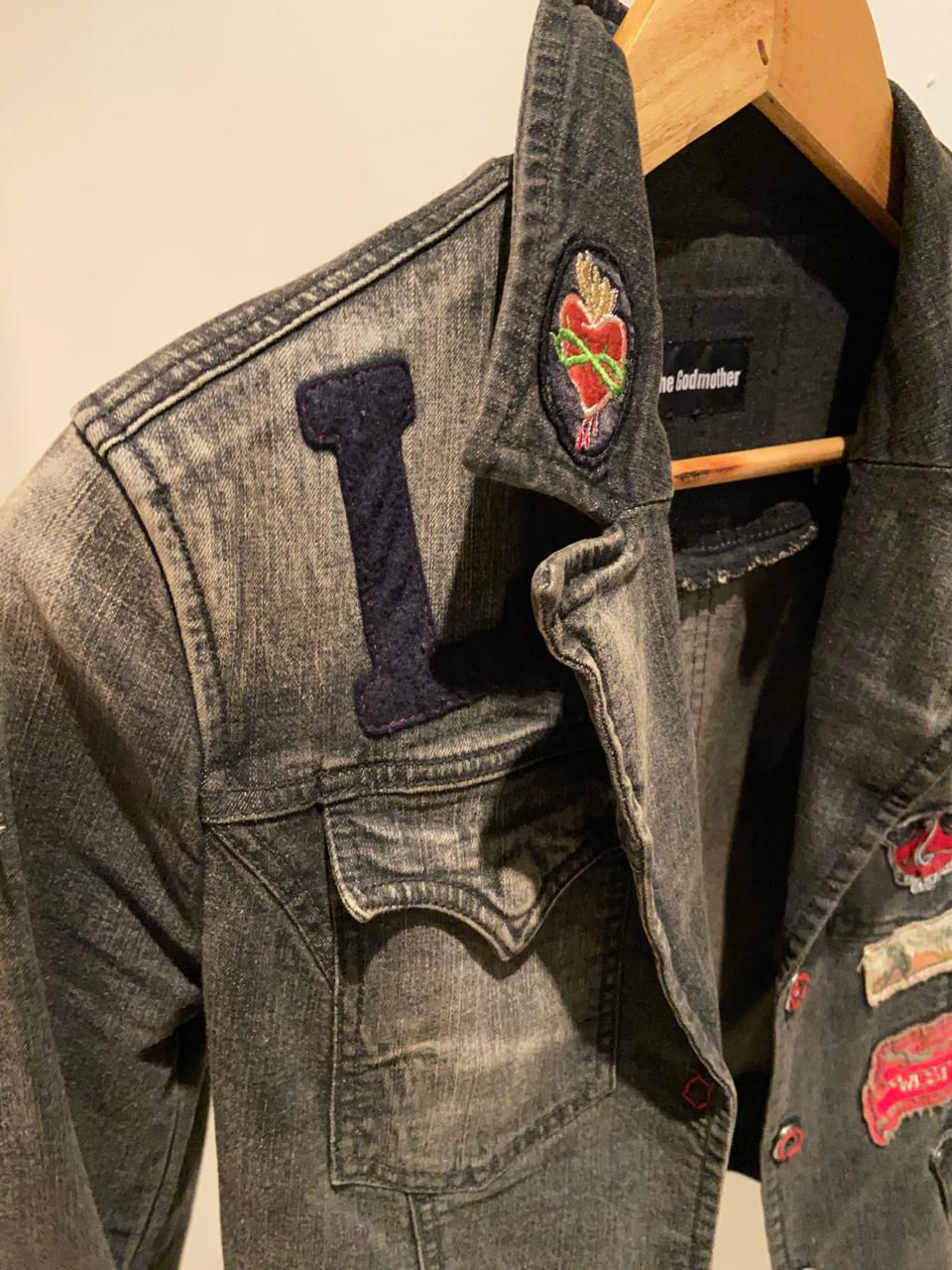 Thumbnail: Godmother Exclusive – Black Denim Blazer with Vintage Italian Glam
