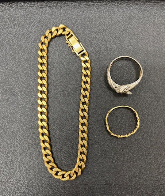 K18喜平ブレス、ファッションリング、K14WGリング