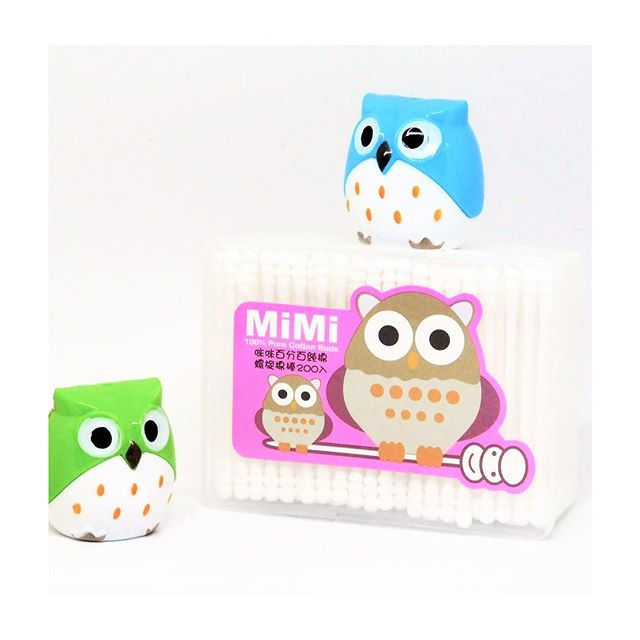 咪咪貓頭鷹螺旋棉棒 方盒200支