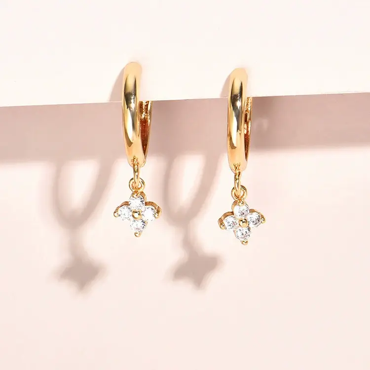 Thumbnail: 925 Sterling Silver leaf  Earrings Jewelry 