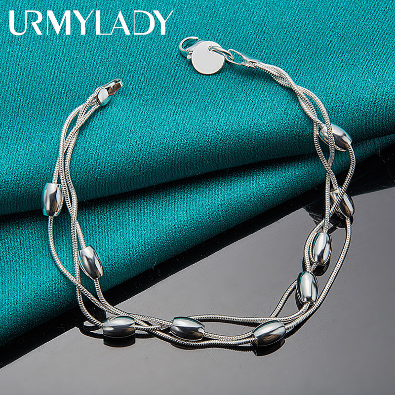 Thumbnail: 925 Sterling Silver Bracelet Chain f