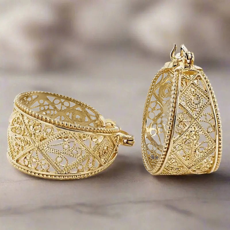 Huitan Boho Hoop Earrings 