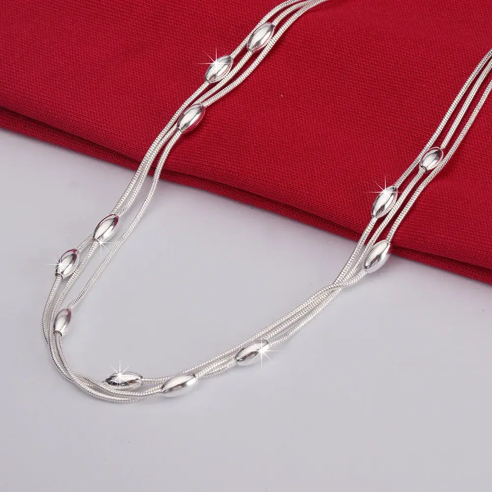 925 Sterling Silver Charms Necklace 