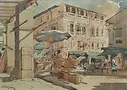 Ong Kim Seng, Untitled (Street Scene), 1979 $12,000 Watercolour on paper 50 x 70 cm (visi