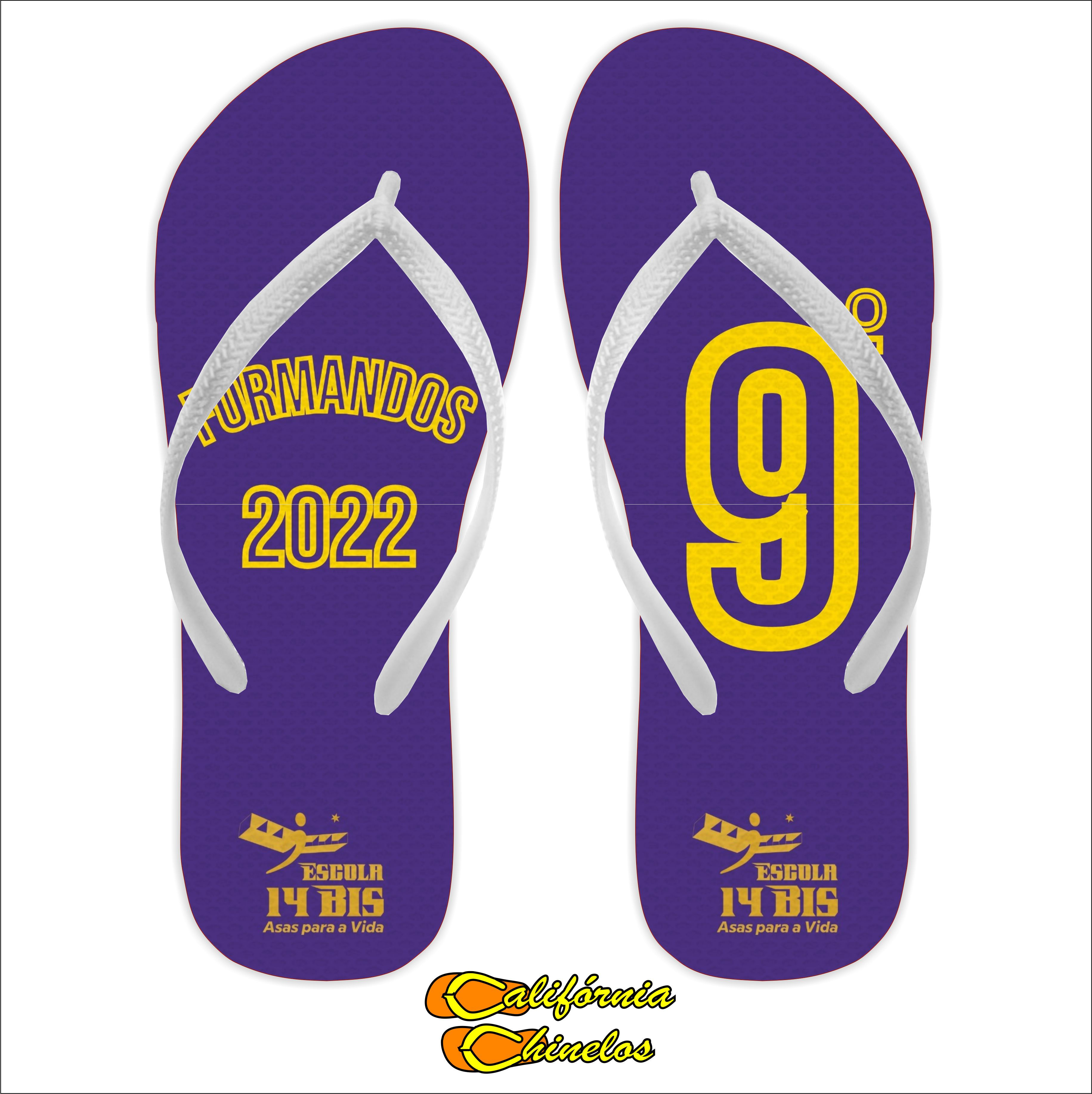 Chinelo Personalizado para Formatura Nono Ano