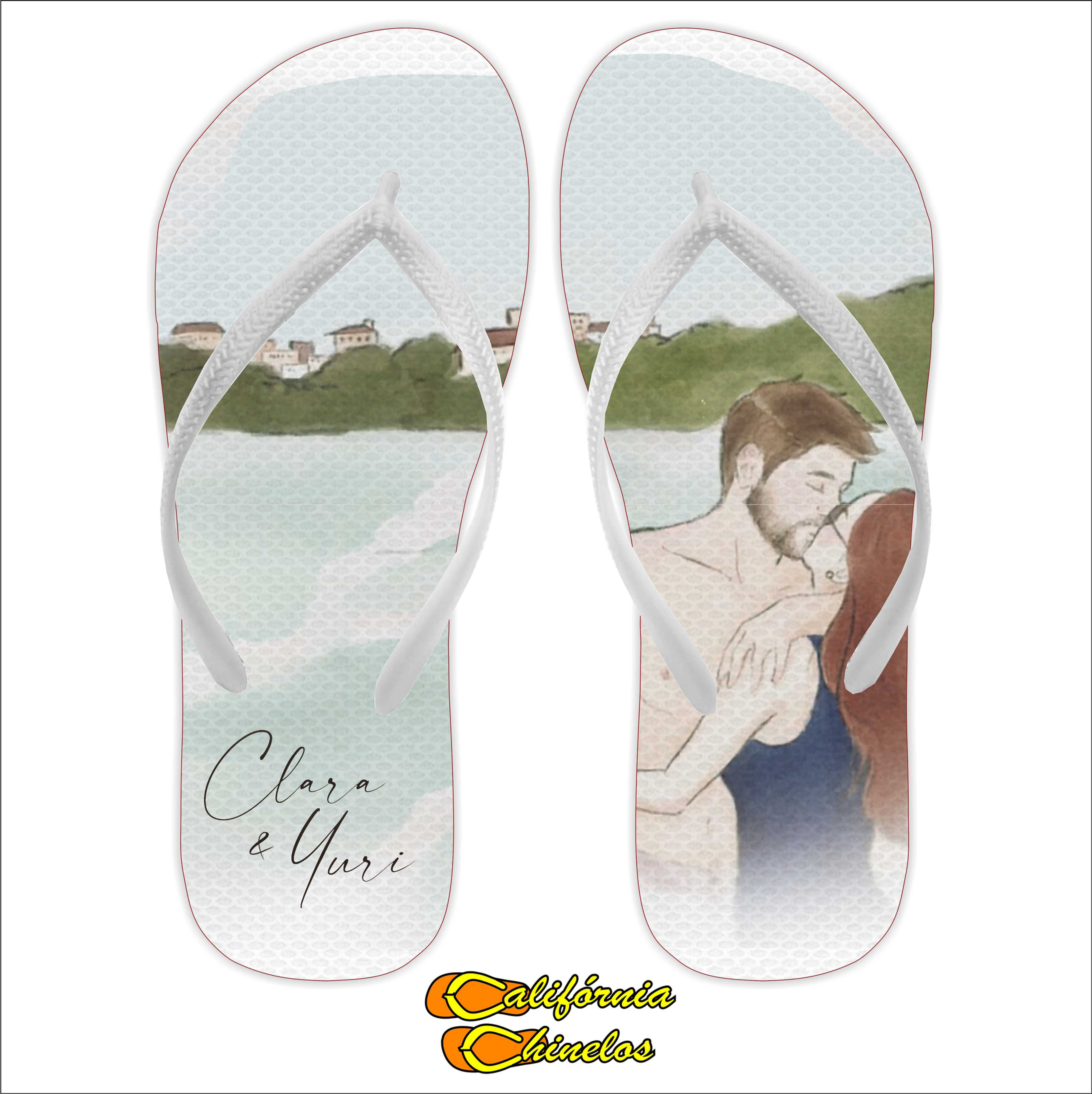 CHINELO PARA CASAMENTO CASAL E PAISAGEM