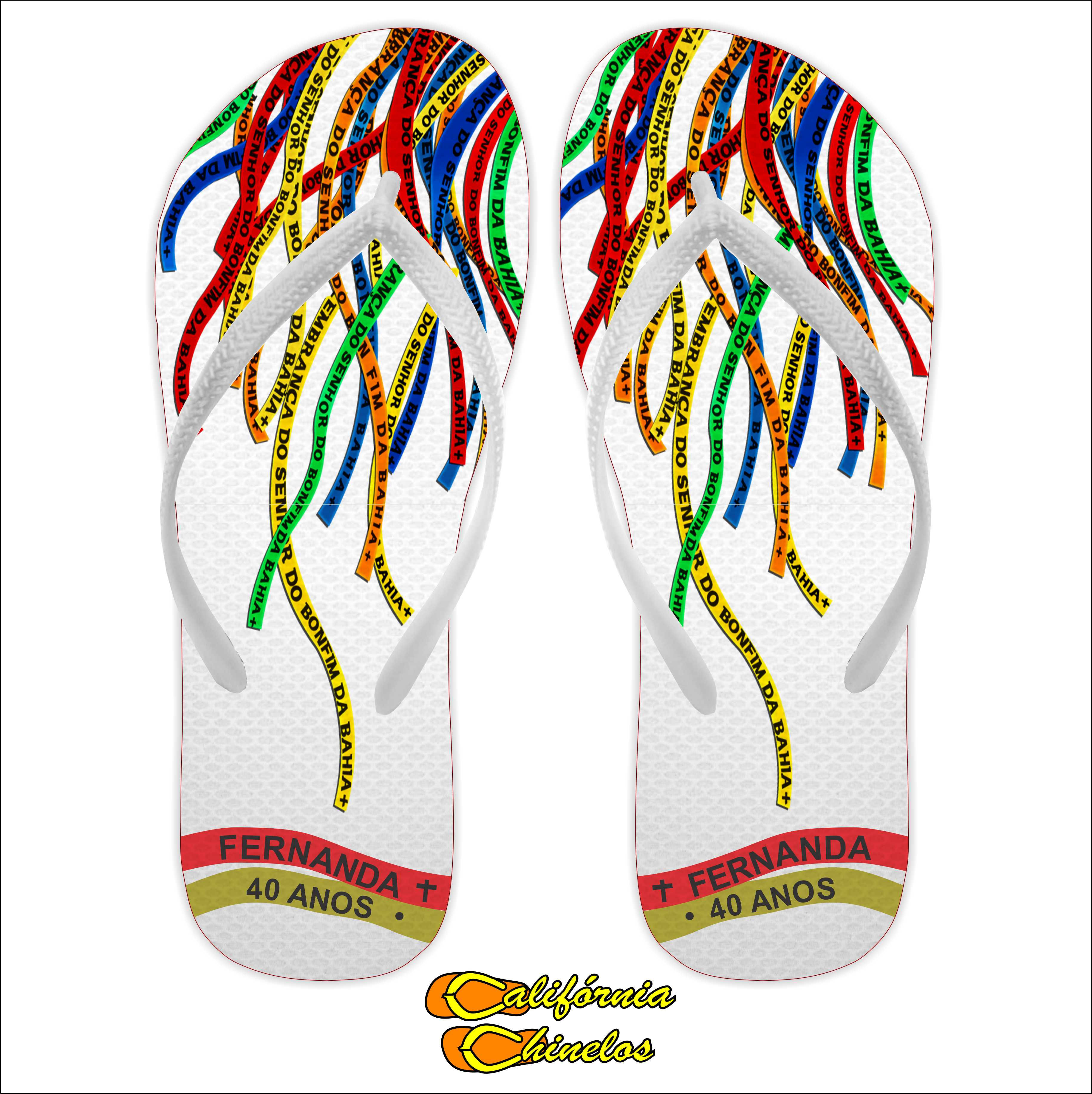 Chinelo Personalizado Aniversario Senhor do Bonfim