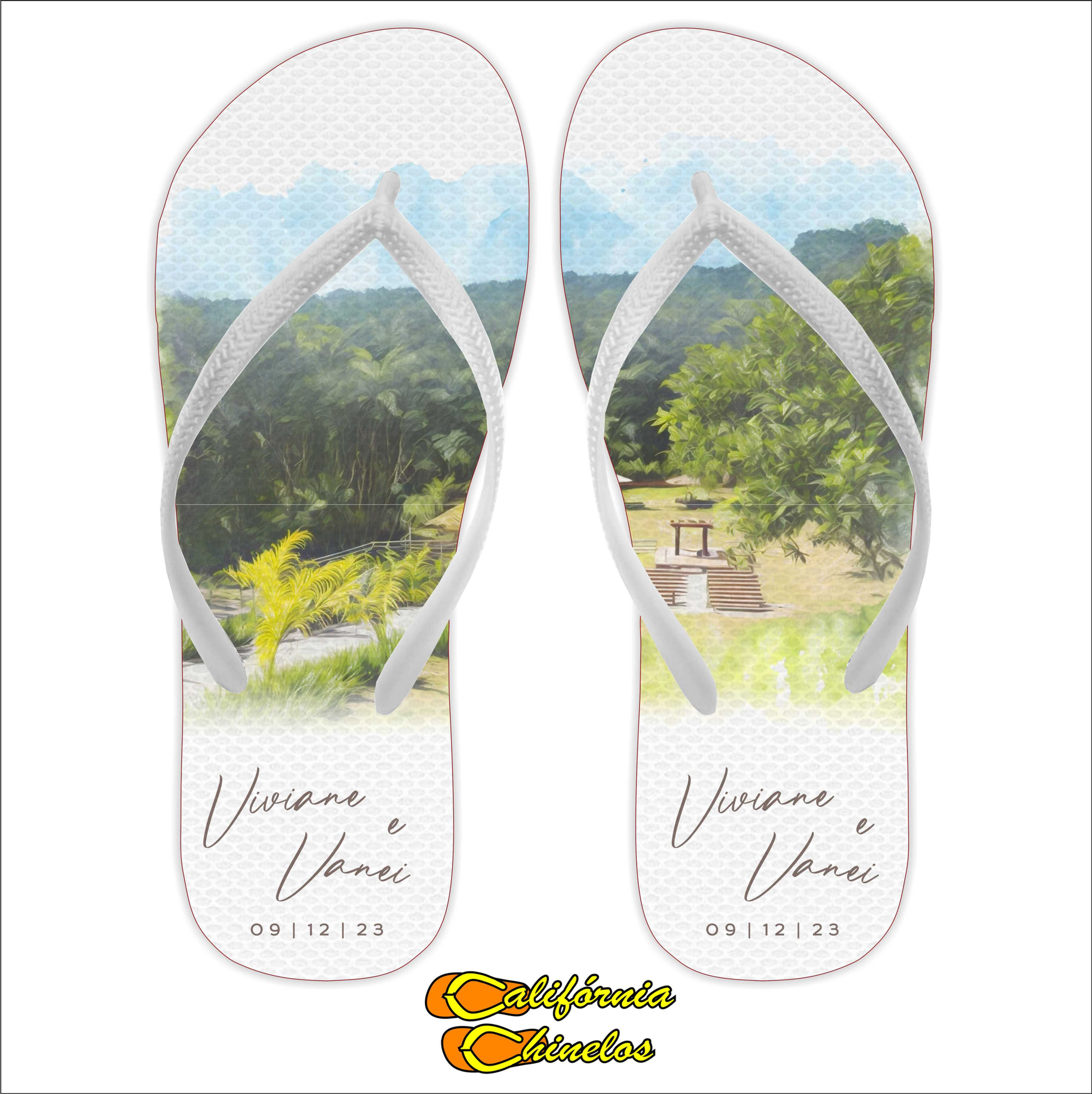 CHINELO PARA CASAMENTO PINTURA A OLEO