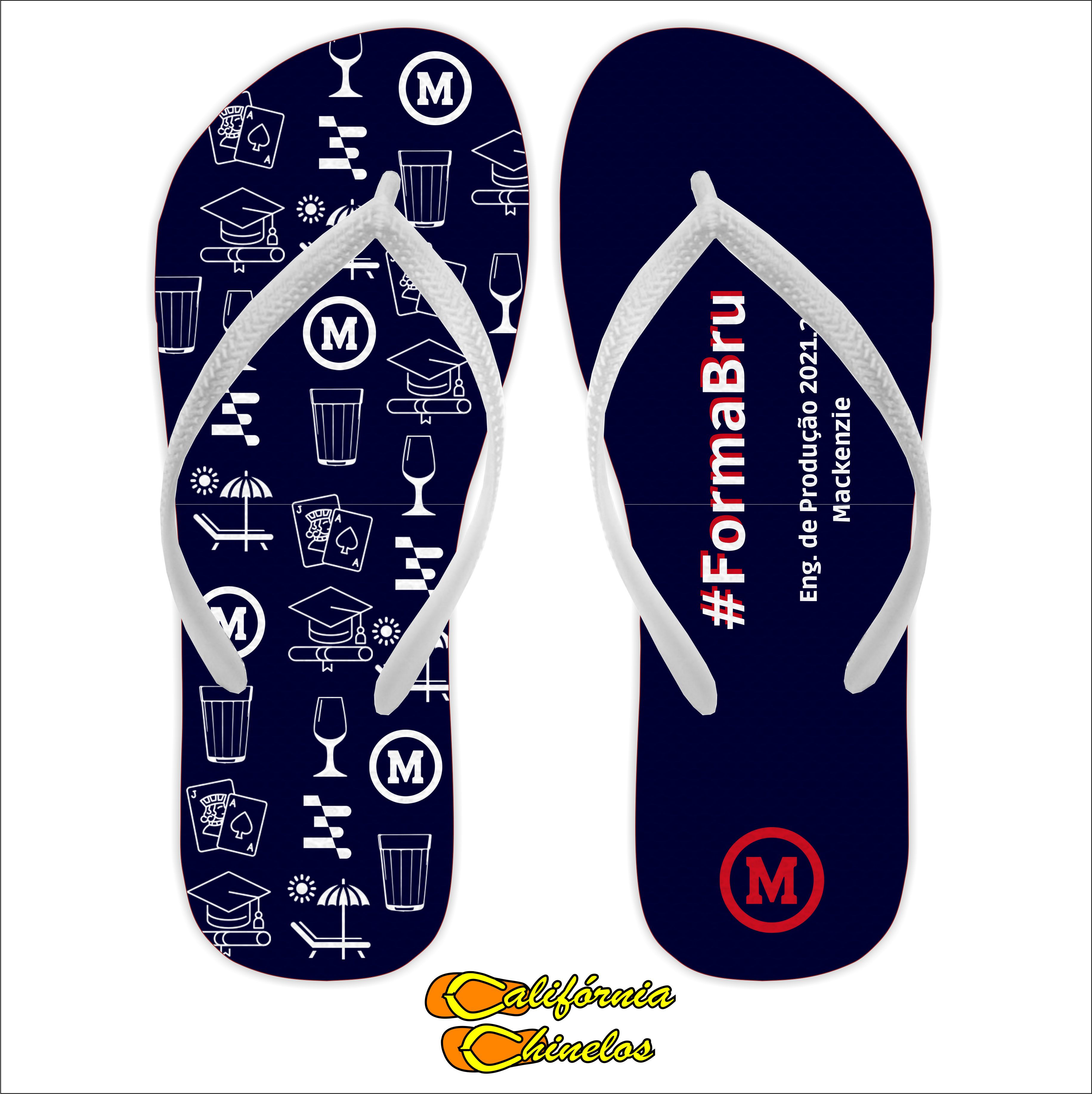 Chinelo Personalizado para Formatura de Engenharia de Produção