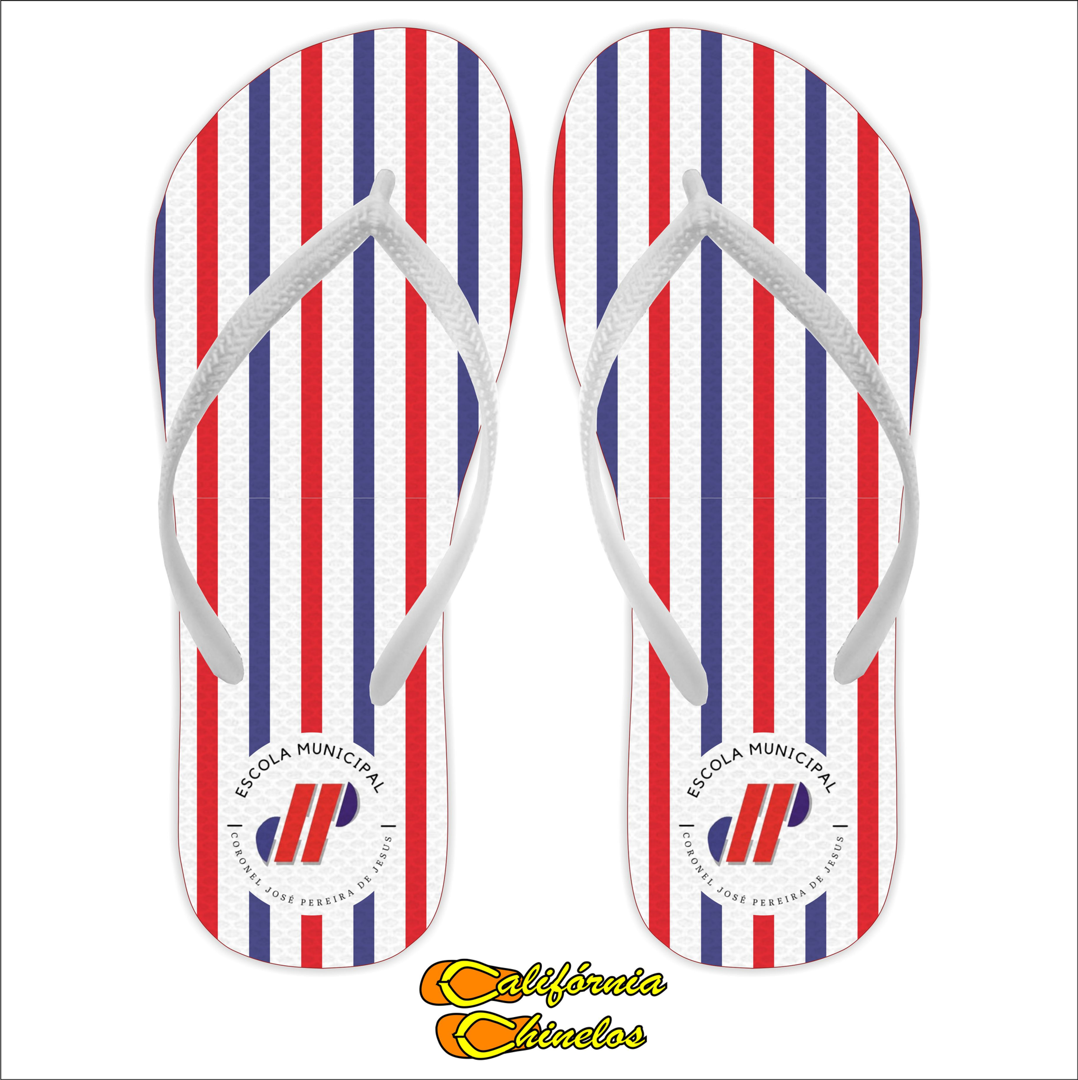 Chinelo Personalizado para Formatura Listrado