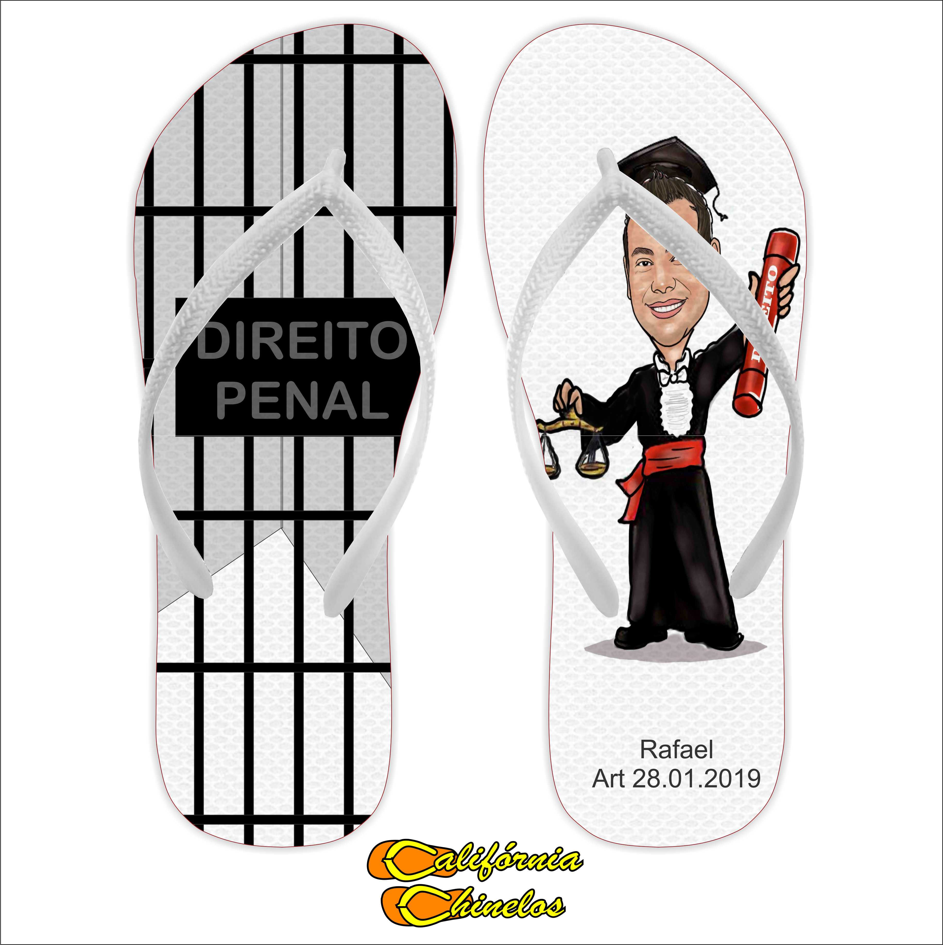 Chinelo Personalizado para Formatura de Direito