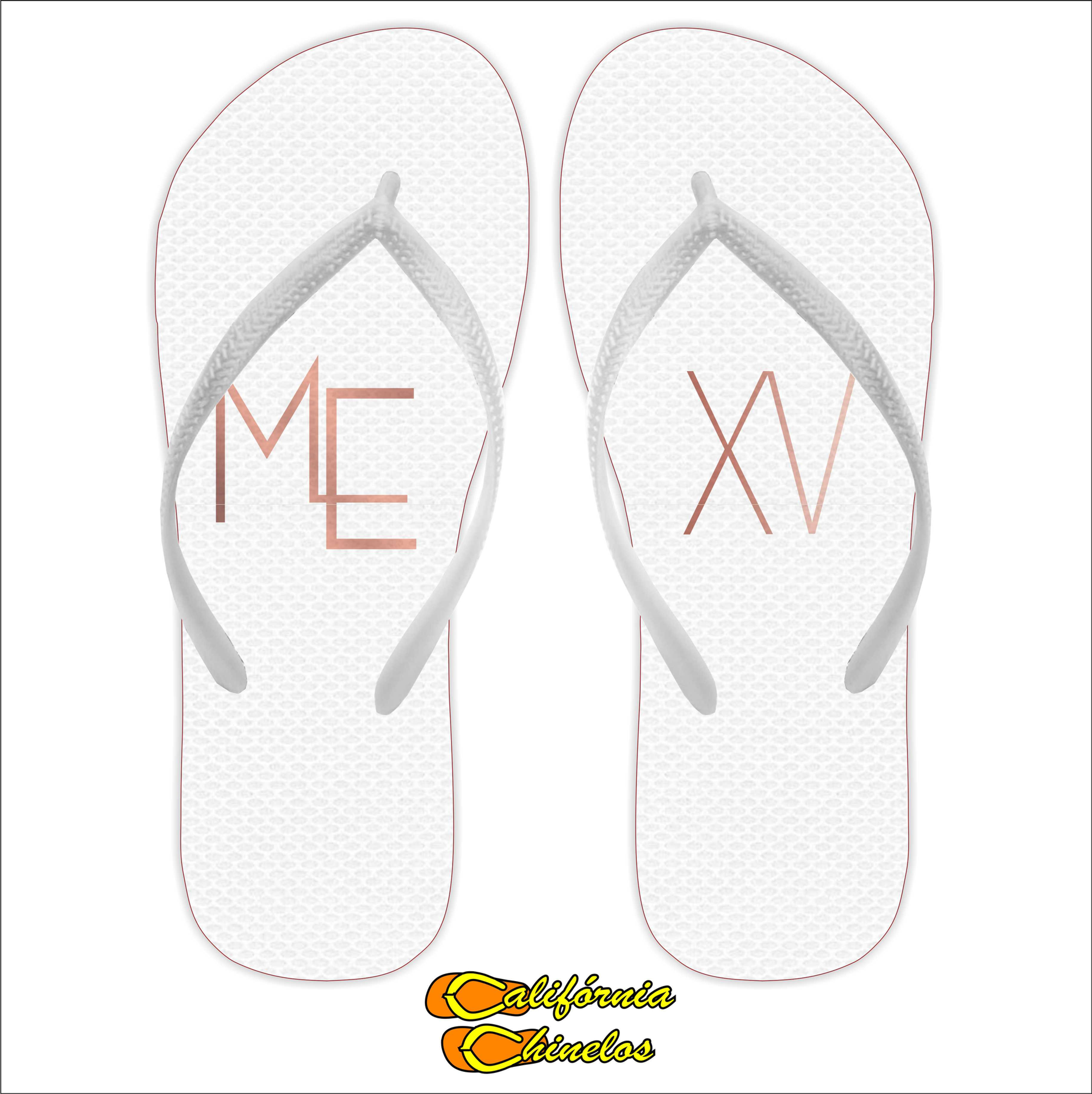 Chinelo Personalizado para Debutante Rose Gold