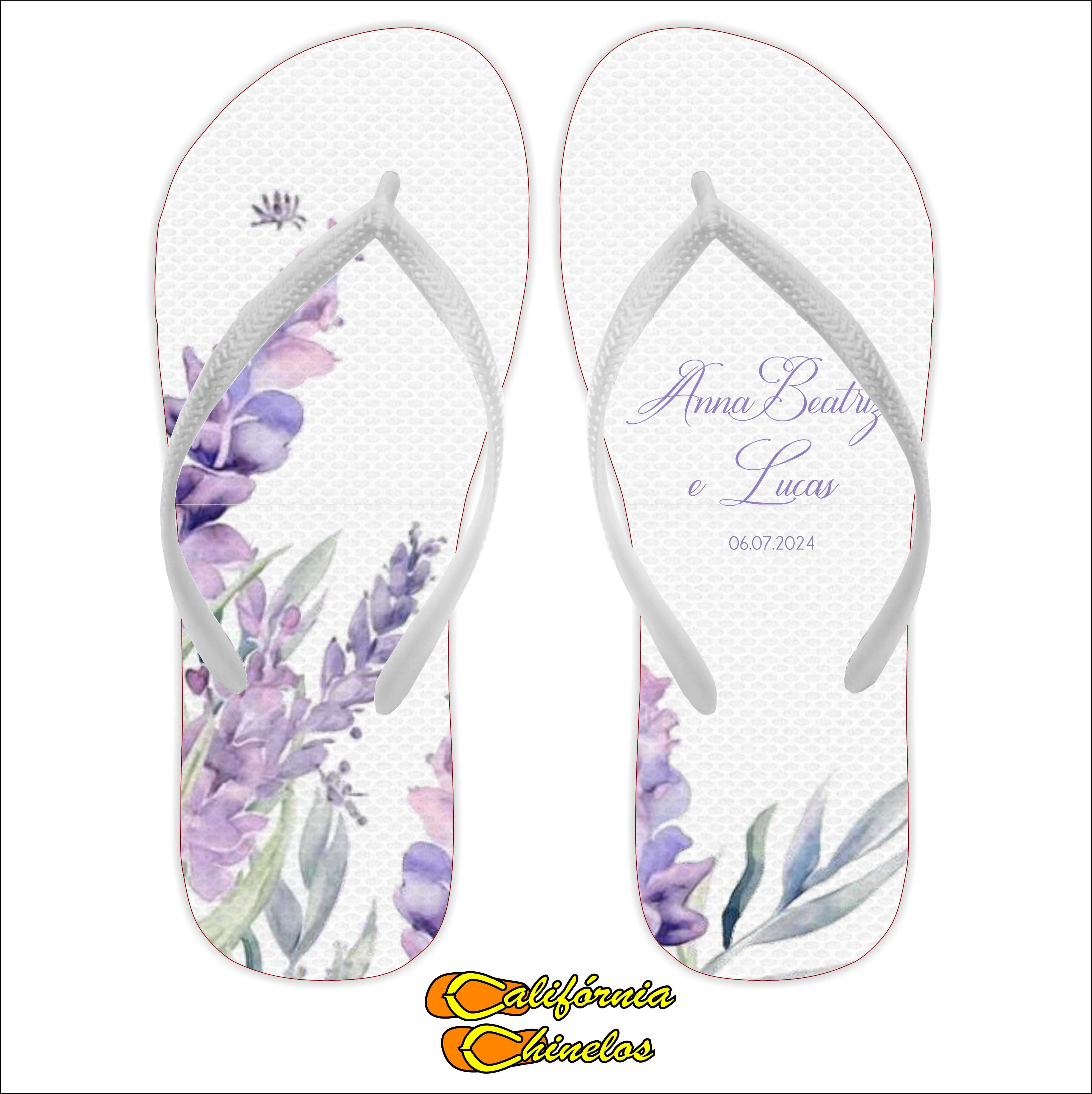 CHINELO PARA CASAMENTO LAVANDA E ROXO