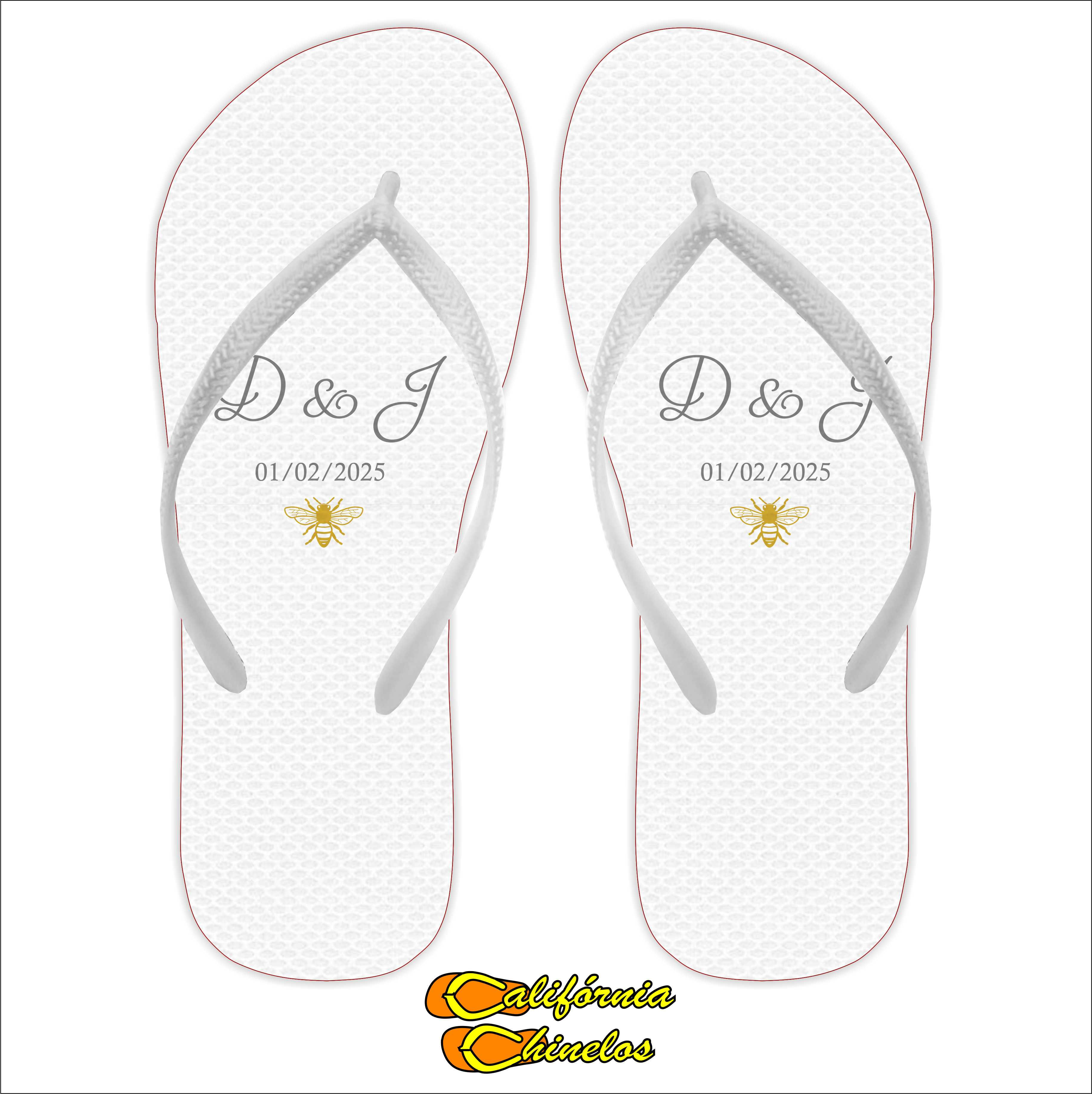CHINELO PARA CASAMENTO DE ABELHA