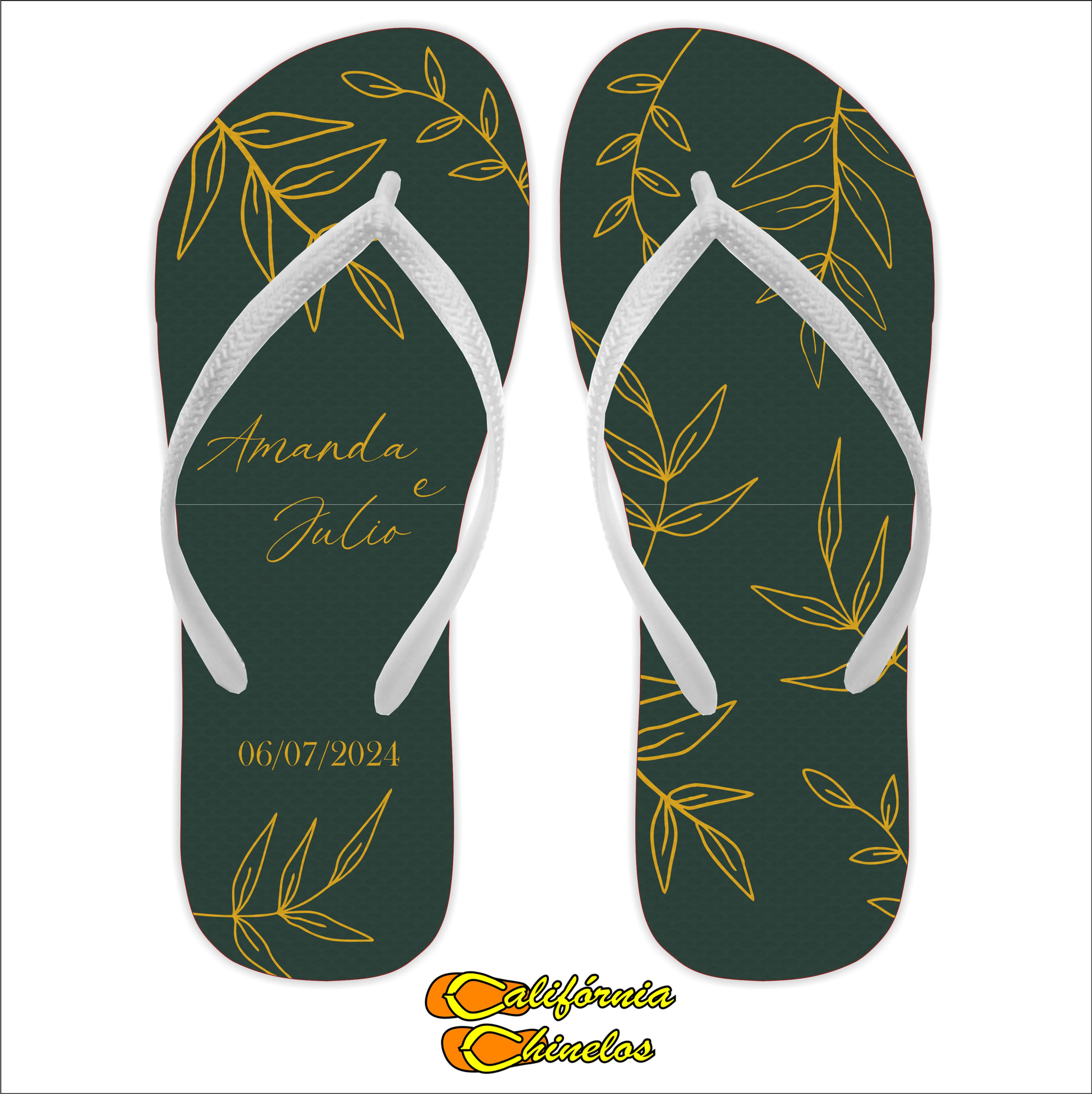 CHINELO PARA CASAMENTO VERDE ESCURO