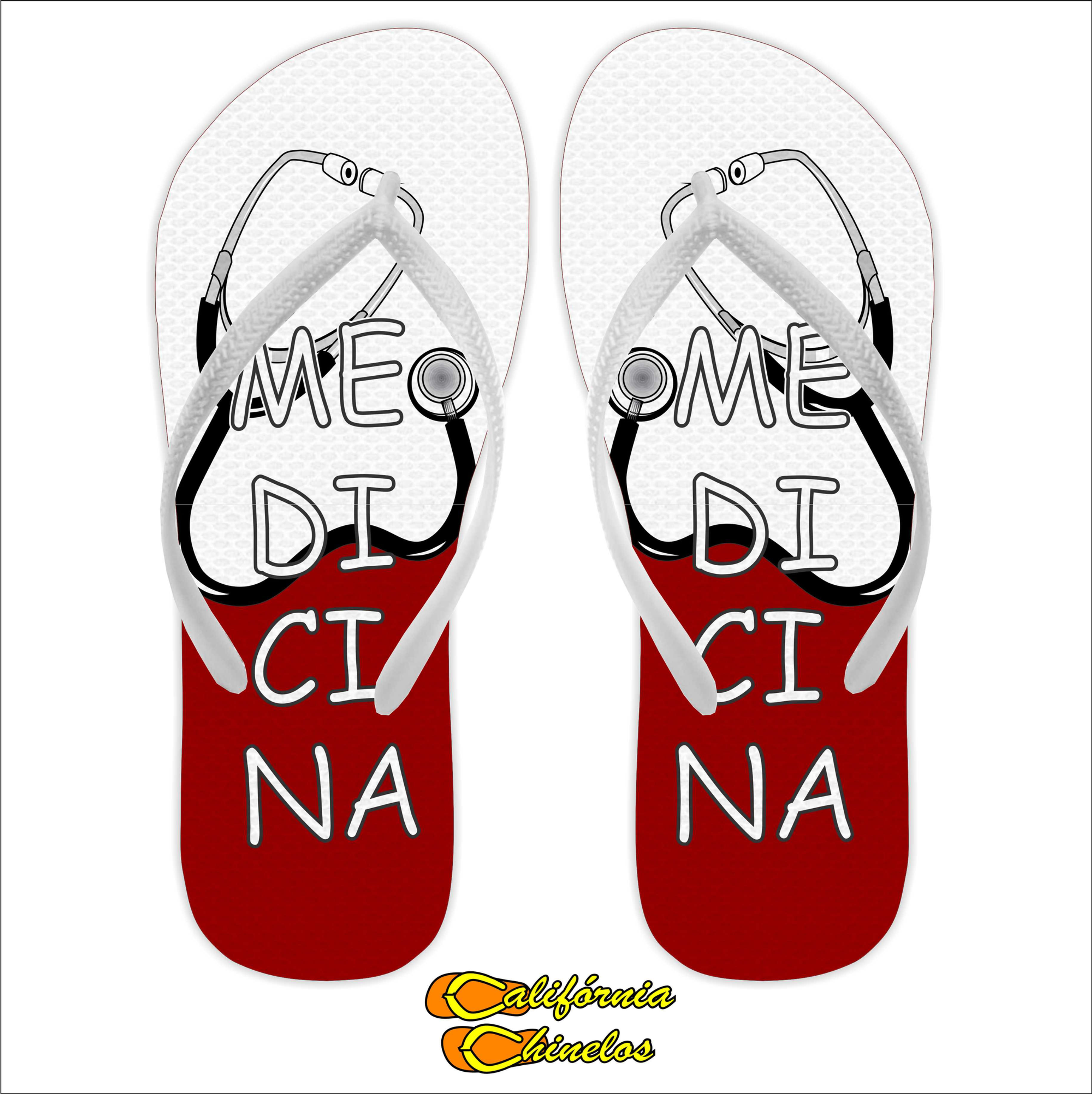 Chinelo Personalizado para Formatura de Medicina