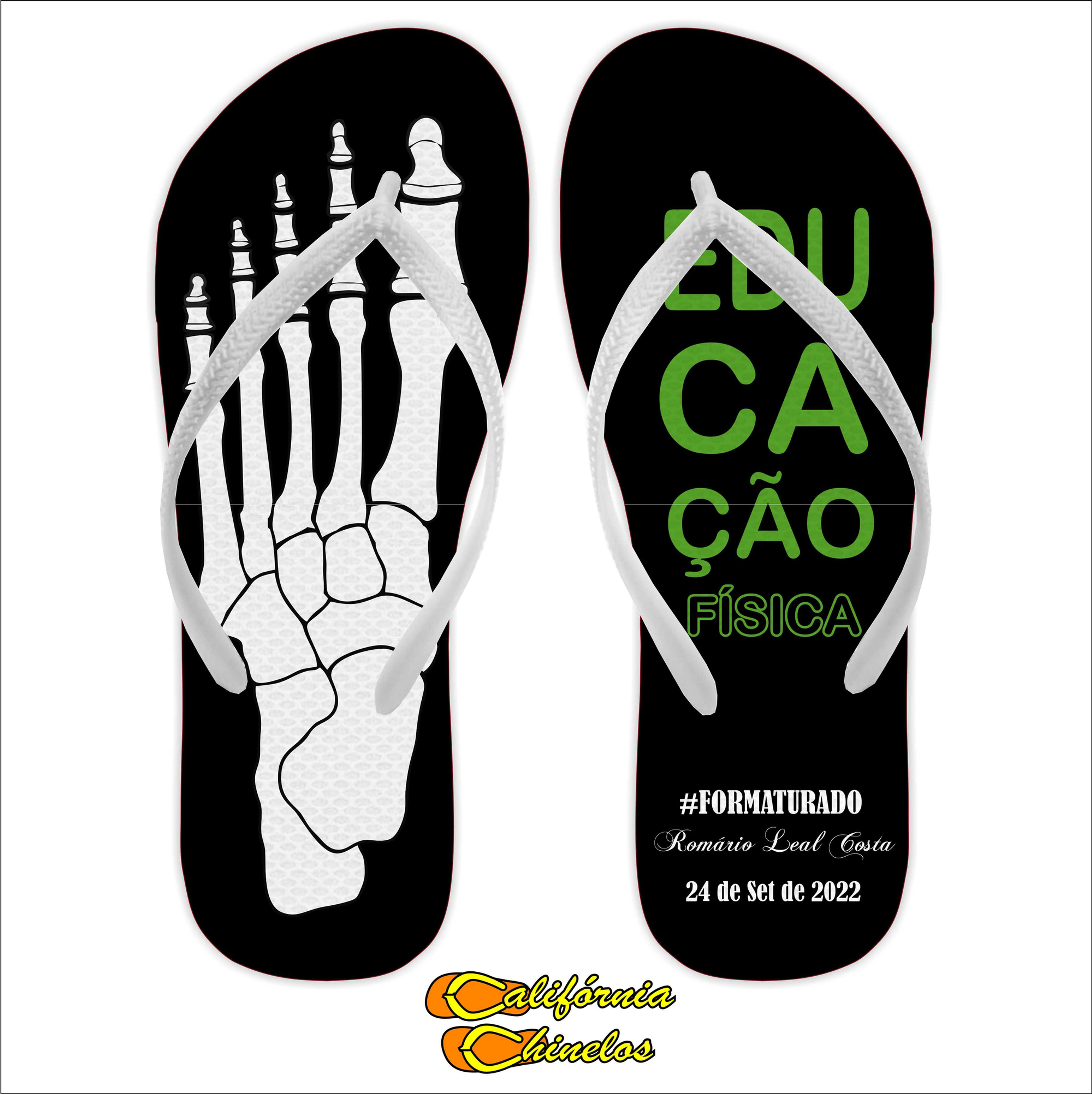 Chinelo Personalizado para Formatura Educacao Fisica