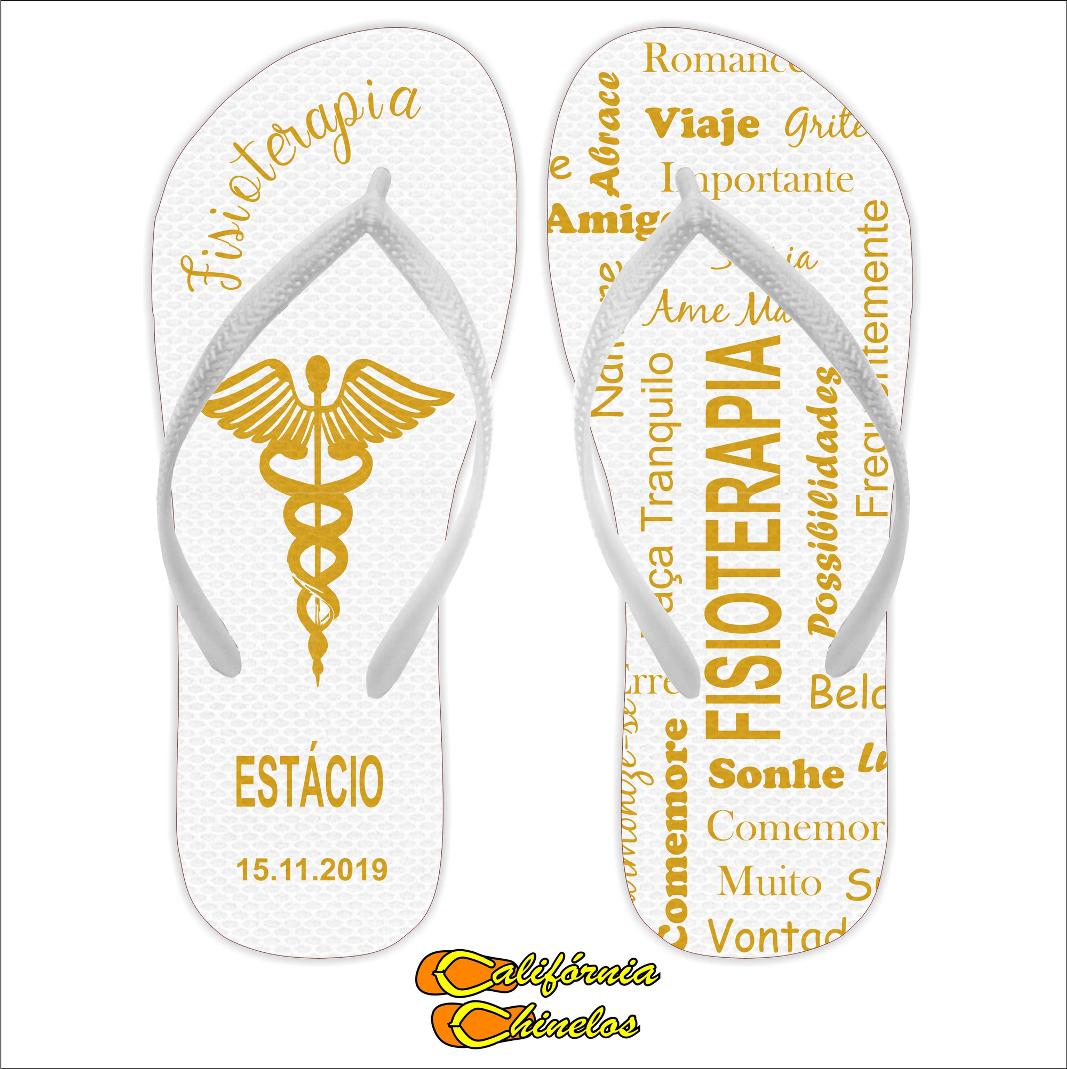 Chinelo Personalizado para Formatura de Fisioterapia