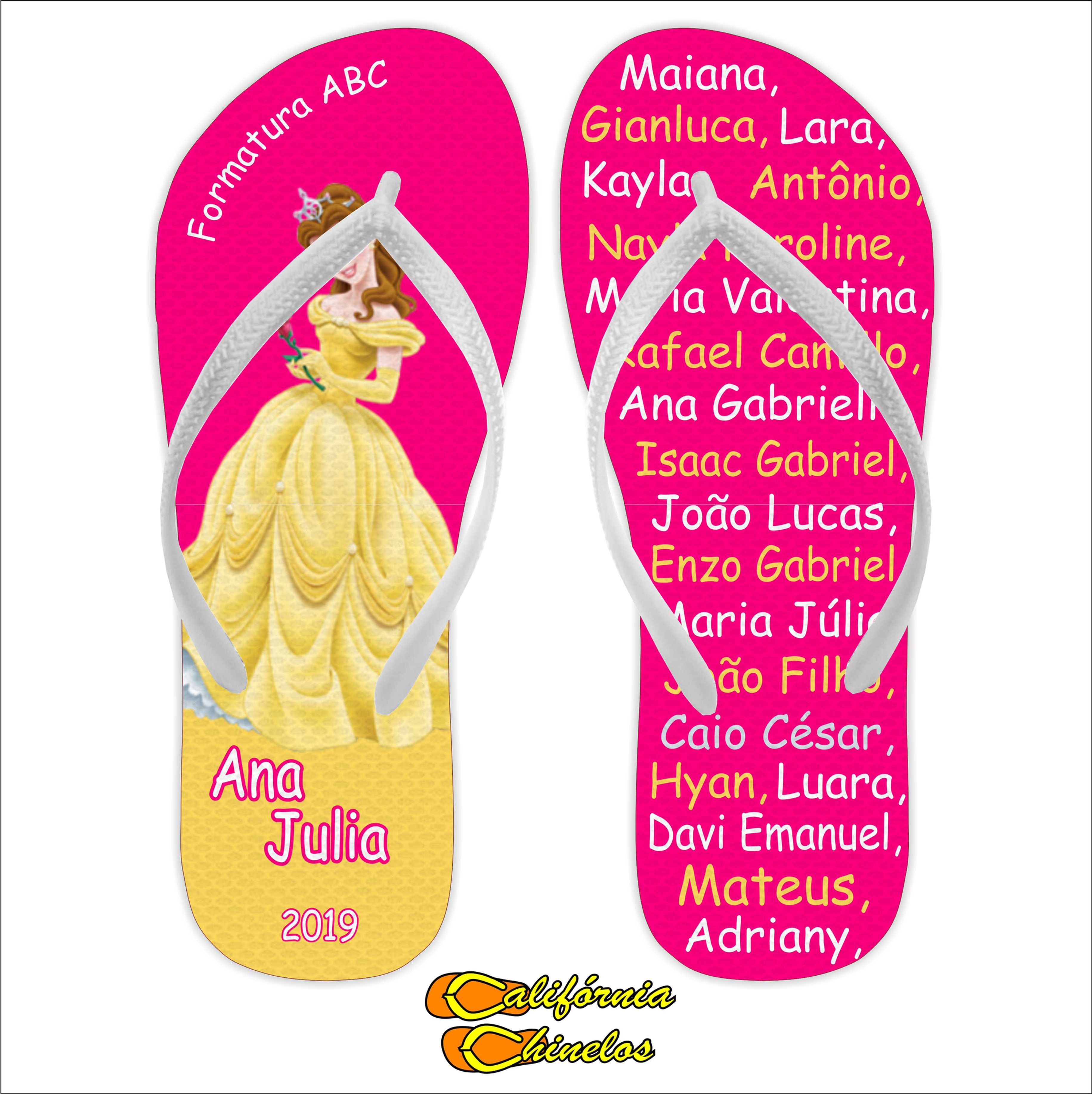 Chinelo Personalizado para Formatura Infantil