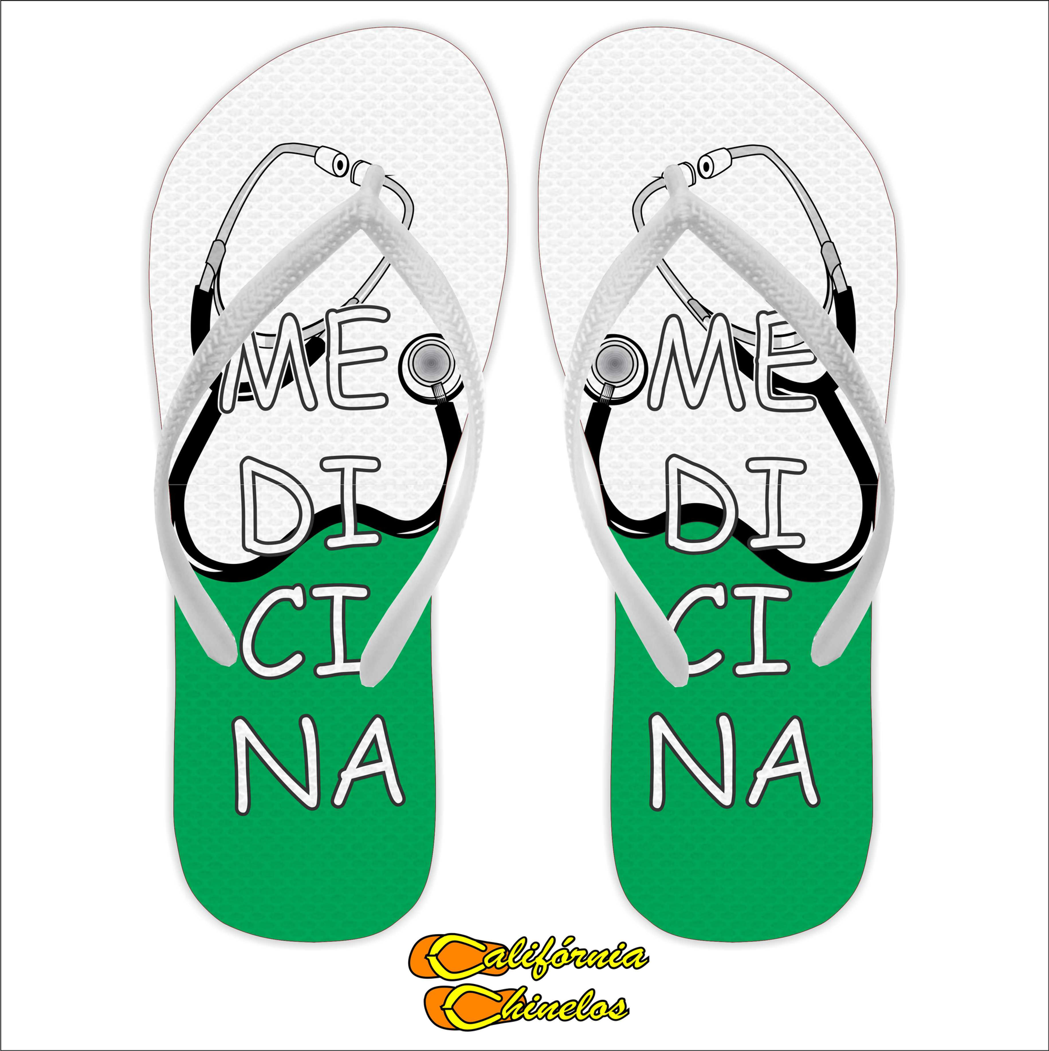 Chinelo Personalizado para Formatura de Medicina