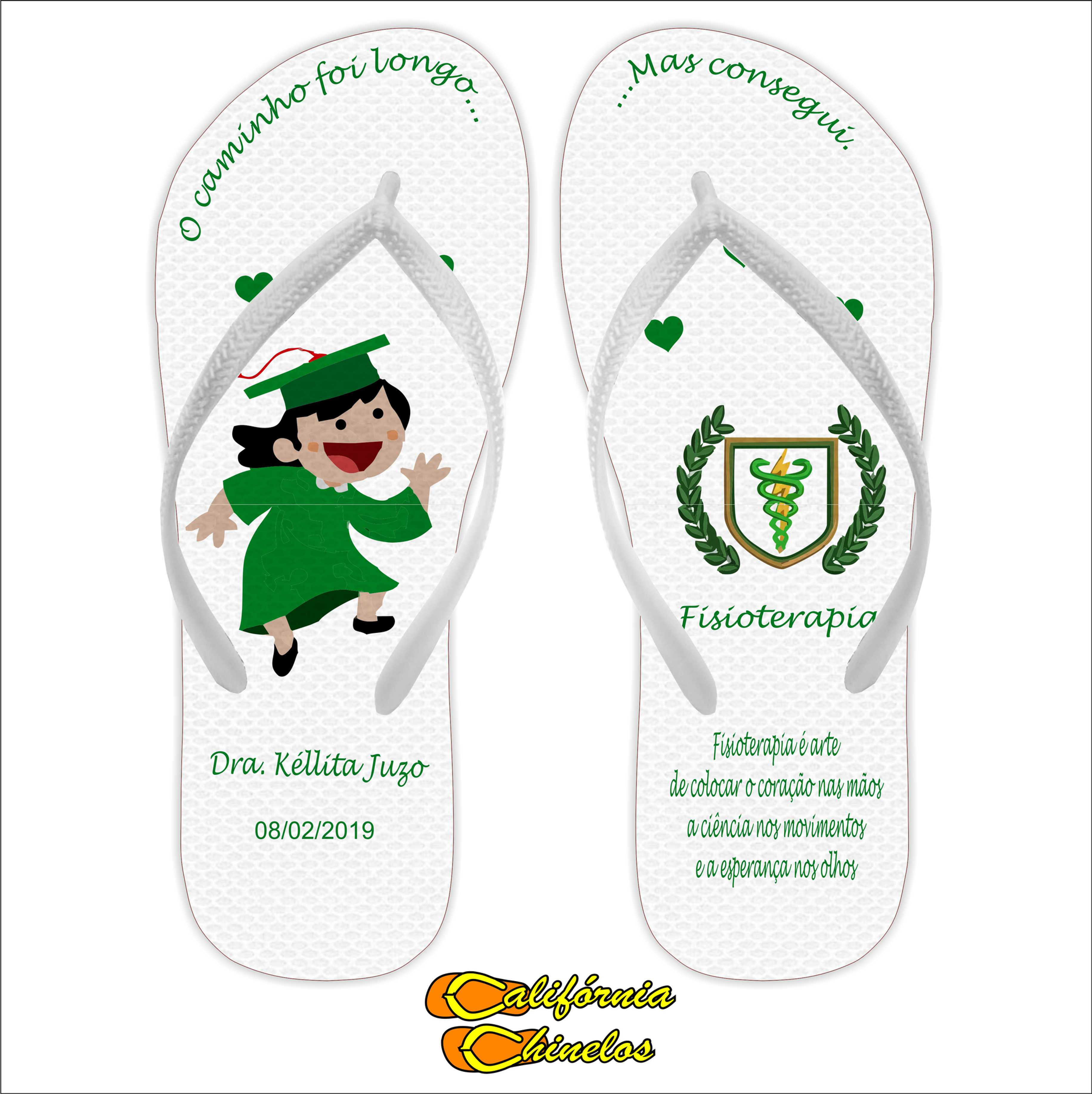 Chinelo Personalizado para Formatura de Fisioterapia
