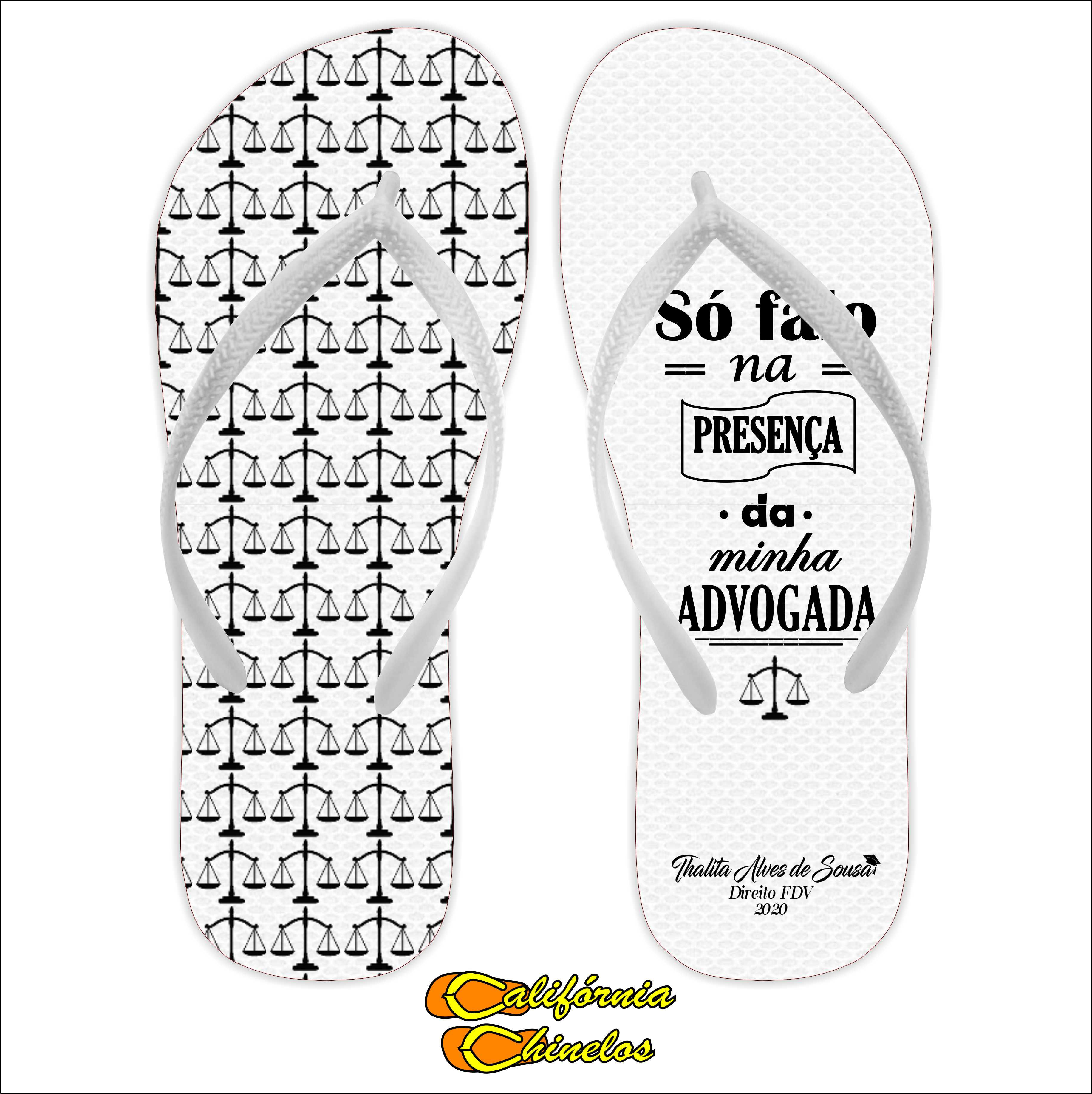Chinelo Personalizado para Formatura de Direito