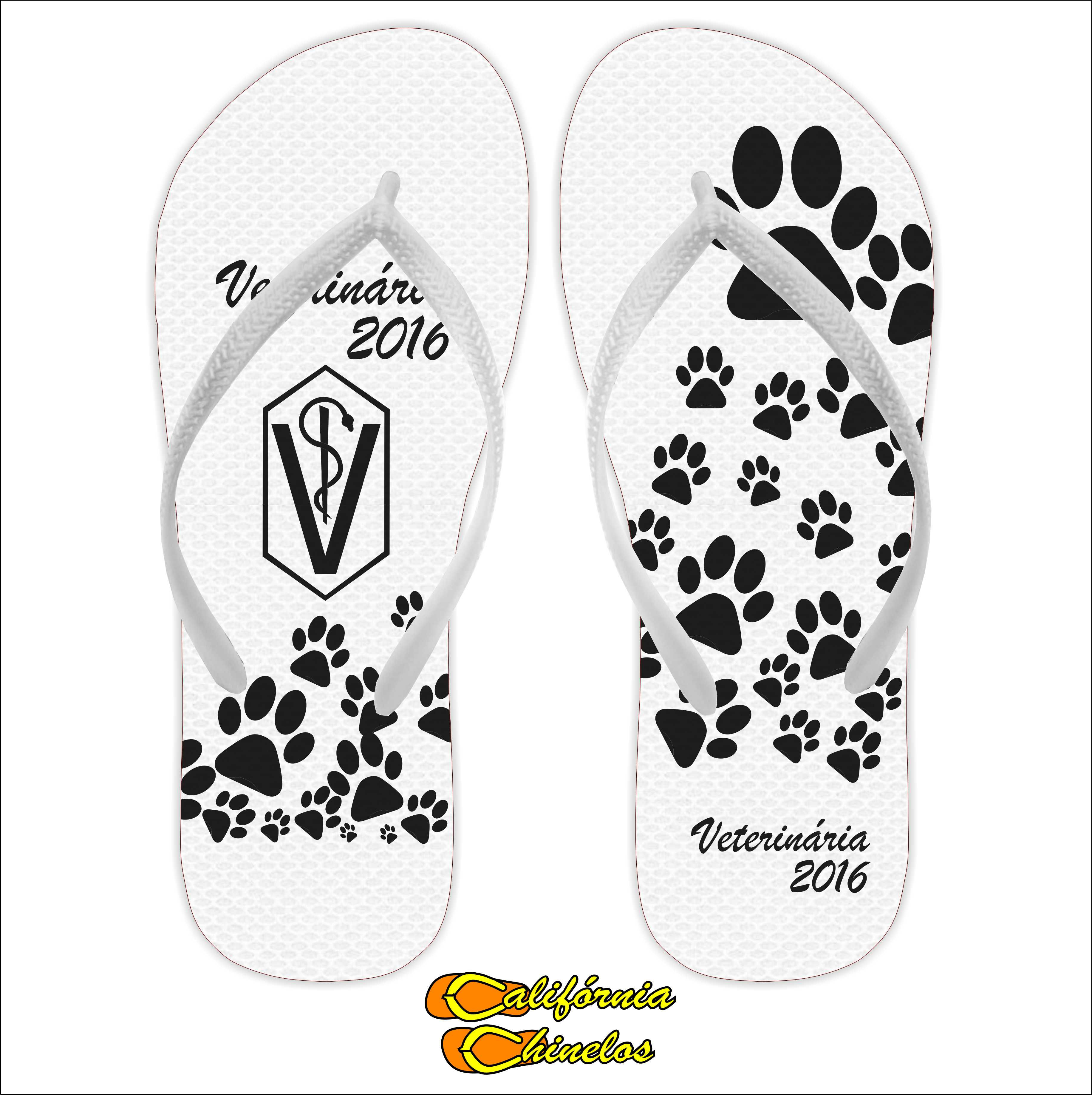 Chinelo Personalizado para Formatura de Medicina Veterinaria