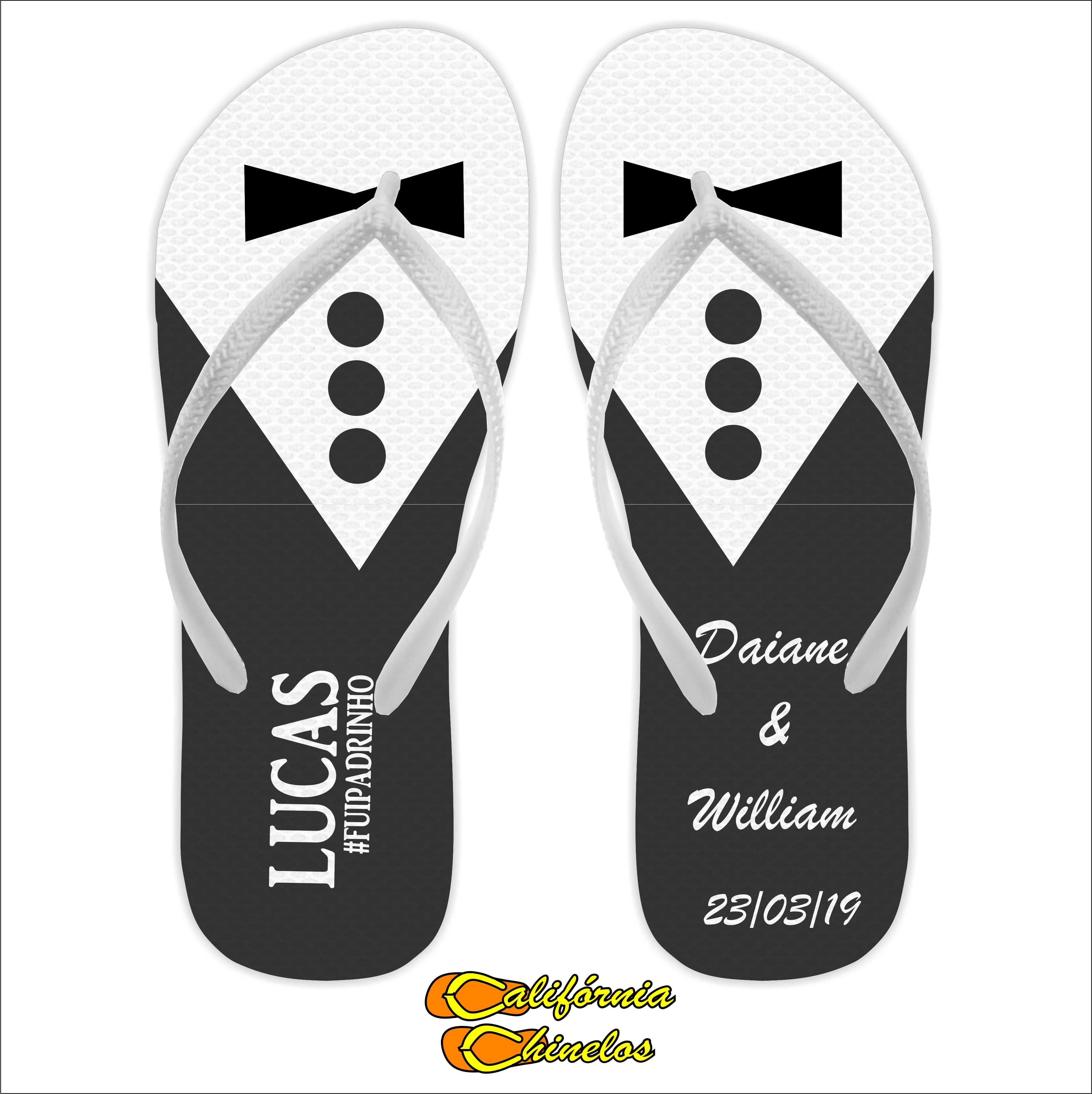Chinelo Personalizado para Casamento Masculino