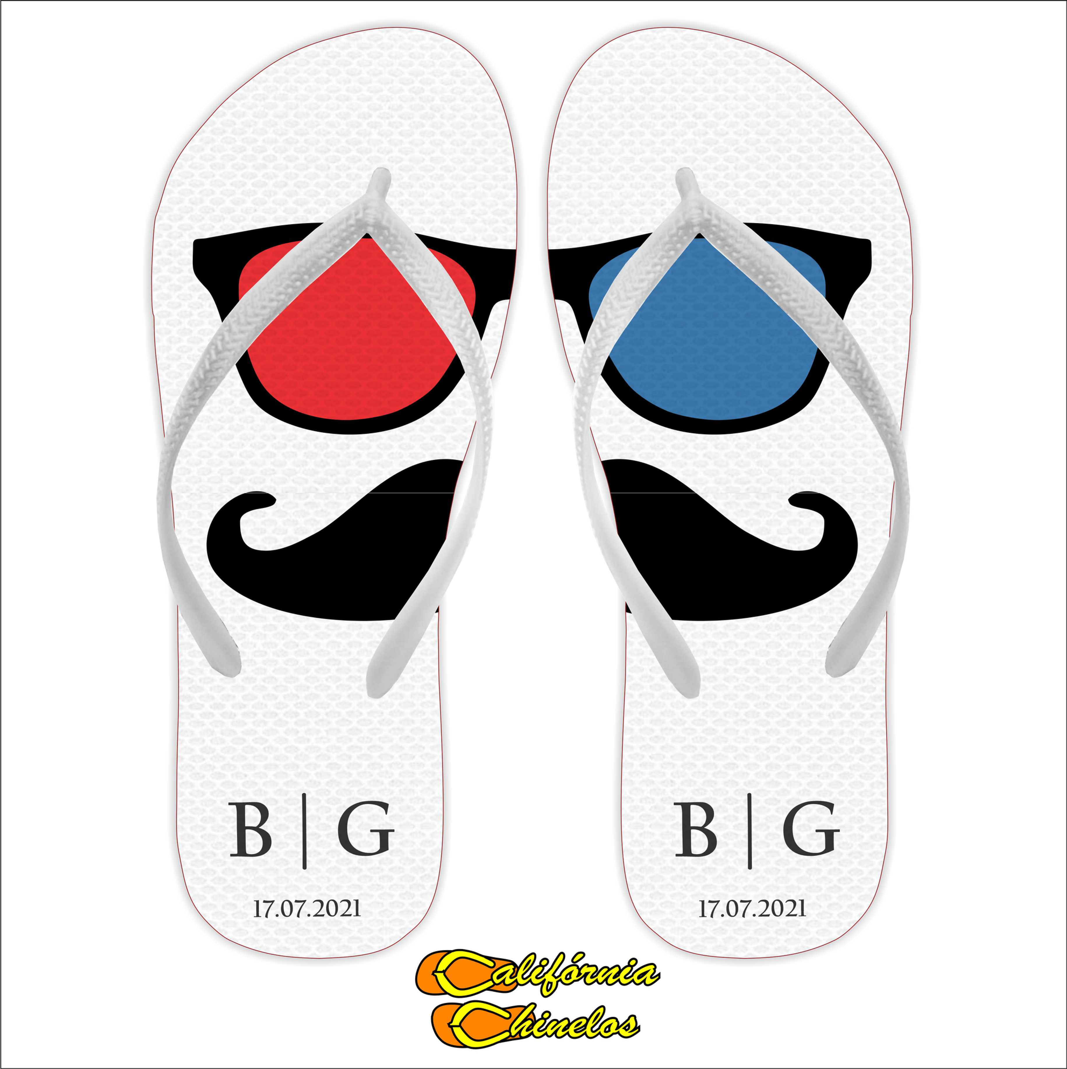 Chinelo Personalizado para Casamento Masculino