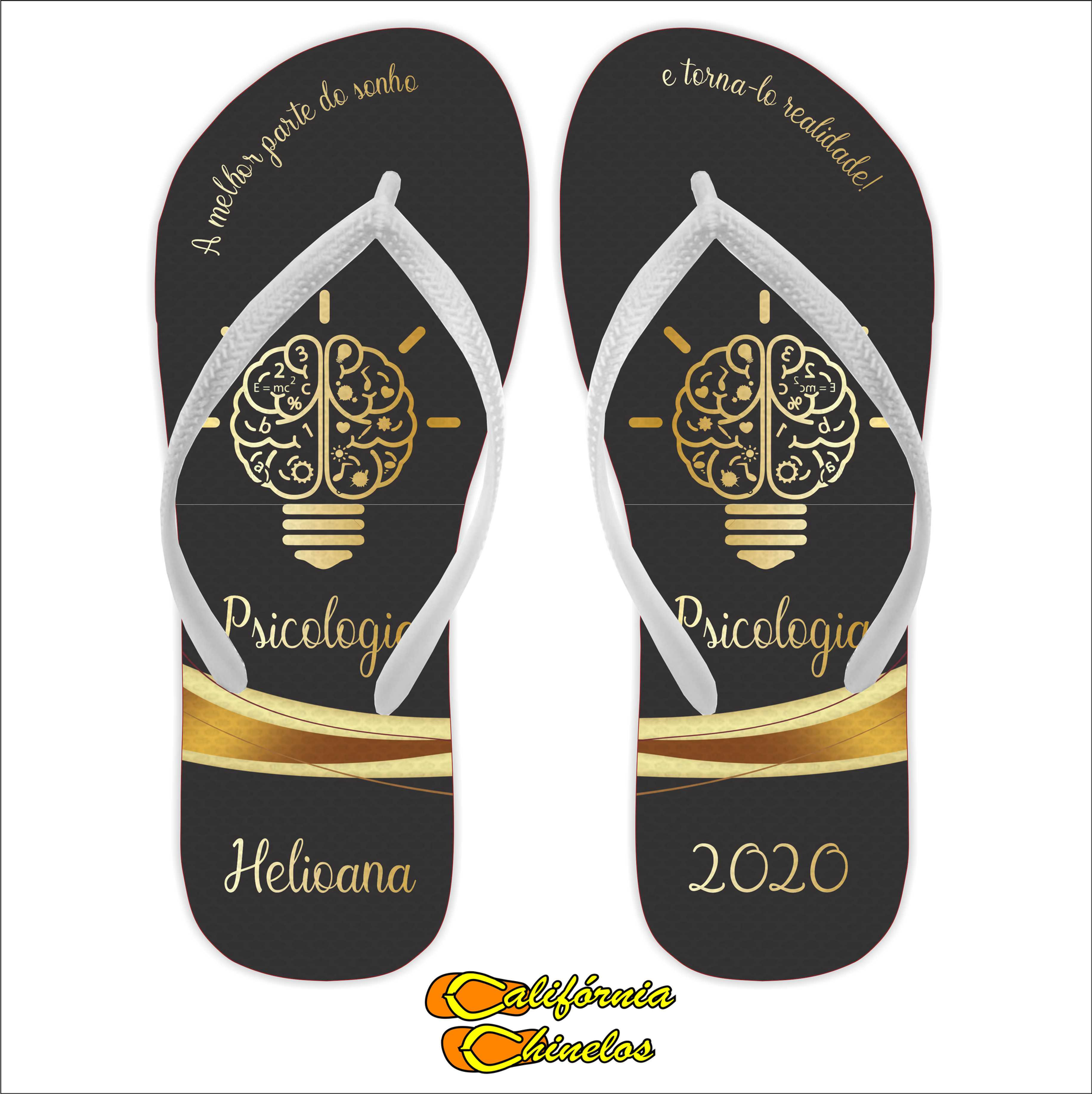 Chinelo Personalizado para Formatura de Psicologia