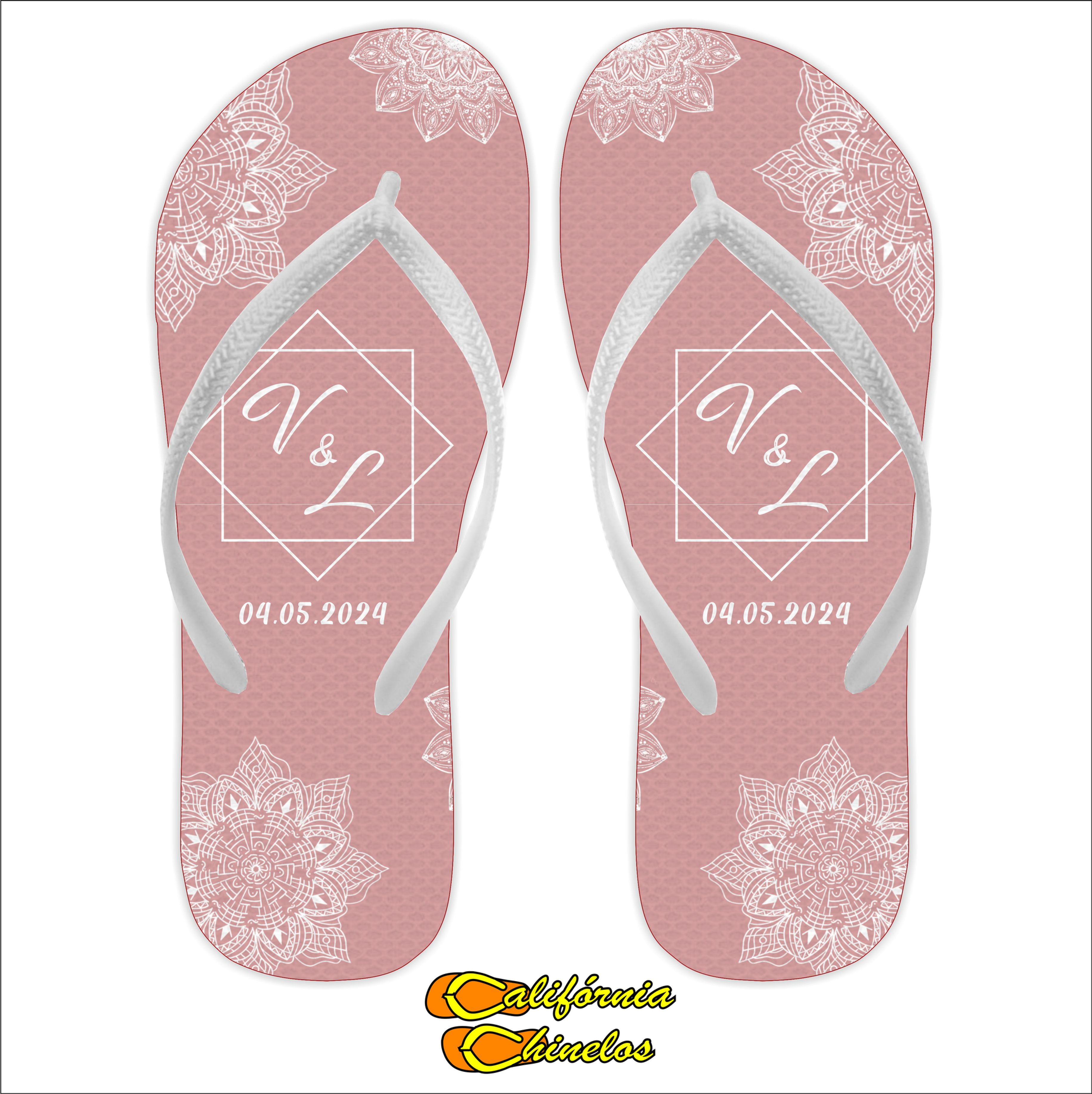 CHINELO PARA CASAMENTO ROSA