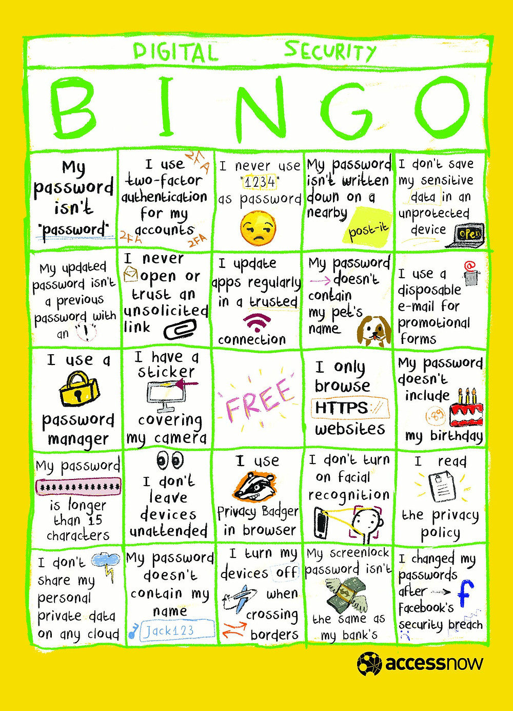 digital security bingo