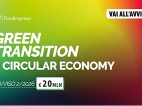 Circ. 57/26 - Fondimpresa: Avviso n. 2/2026 “Formazione a sostegno della Green Transition e della Circular Economy nelle imprese aderenti”.