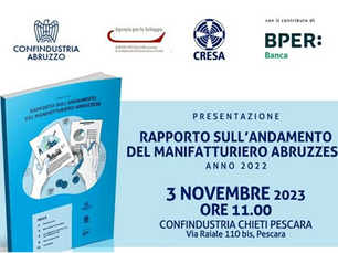 Presentazione "Rapporto Cresa sull'andamento del manifatturiero abruzzese 2022". ANNULLATA