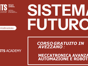 Aperte le iscrizioni al corso ITS Meccatronica 2026-2028 “Tecnico superiore per l’automazione e la robotica industriale” – sede Avezzano.