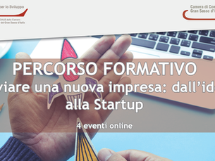 Percorso formativo gratuito di 4 lezioni: AVVIARE UNA NUOVA IMPRESA: DALL' IDEA ALLA START UP, dal 1 novembre 2025