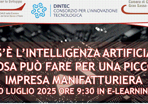 Seminario online gratuito: "Cos’è l’Intelligenza Artificiale e cosa può fare per una piccola impresa manifatturiera" mercoledì 30 luglio 2025.