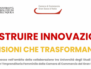 Evento “COSTRUIRE INNOVAZIONE - VISIONI CHE TRASFORMANO”. L'Aquila, 23 gennaio 2026 ore 9:30 Centro congressi “L. Zordan".