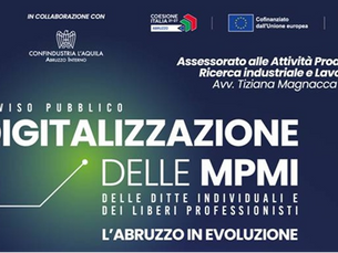 Invito evento di presentazione bando “Digitalizzazione delle MPMI” – L’Aquila, 14 settembre 2026, ore 18.00