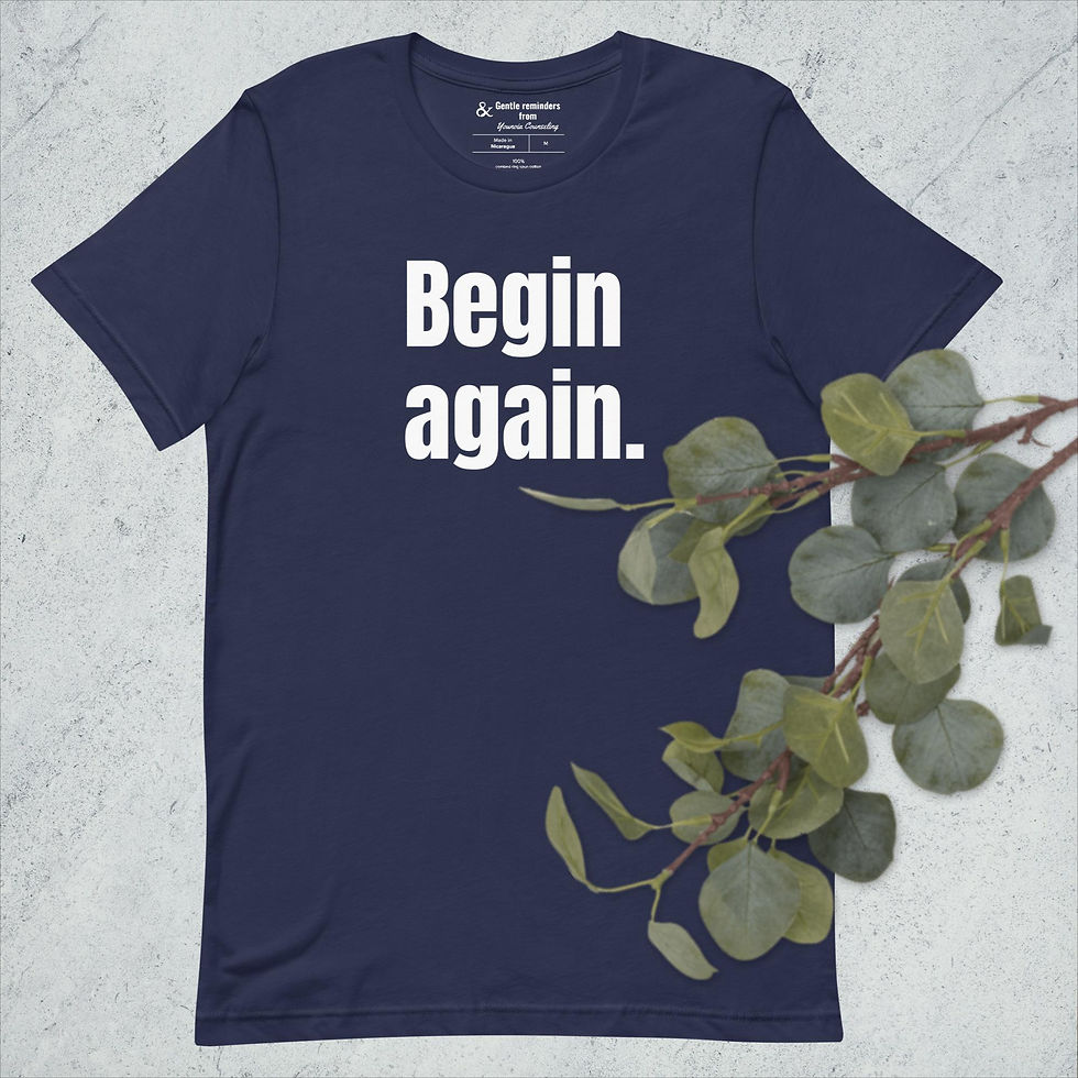 Thumbnail: Begin Again (White Text) Short-Sleeve Unisex T-Shirt  copy