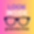 black rim glasses on an orange gradient background with the words "Look Inside"