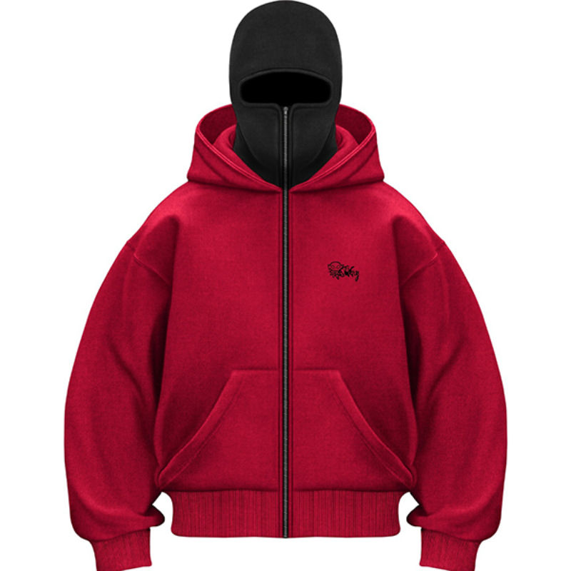 Thumbnail: Y2K Ninja Harajuku Zip up Hoodie Hot Double Layer Cold Jacket Fashionable Embroi