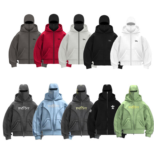 Y2K Ninja Harajuku Zip up Hoodie Hot Double Layer Cold Jacket Y2K Ninja Harajuku Zip up Hoodie Hot Double Layer Cold Jacket