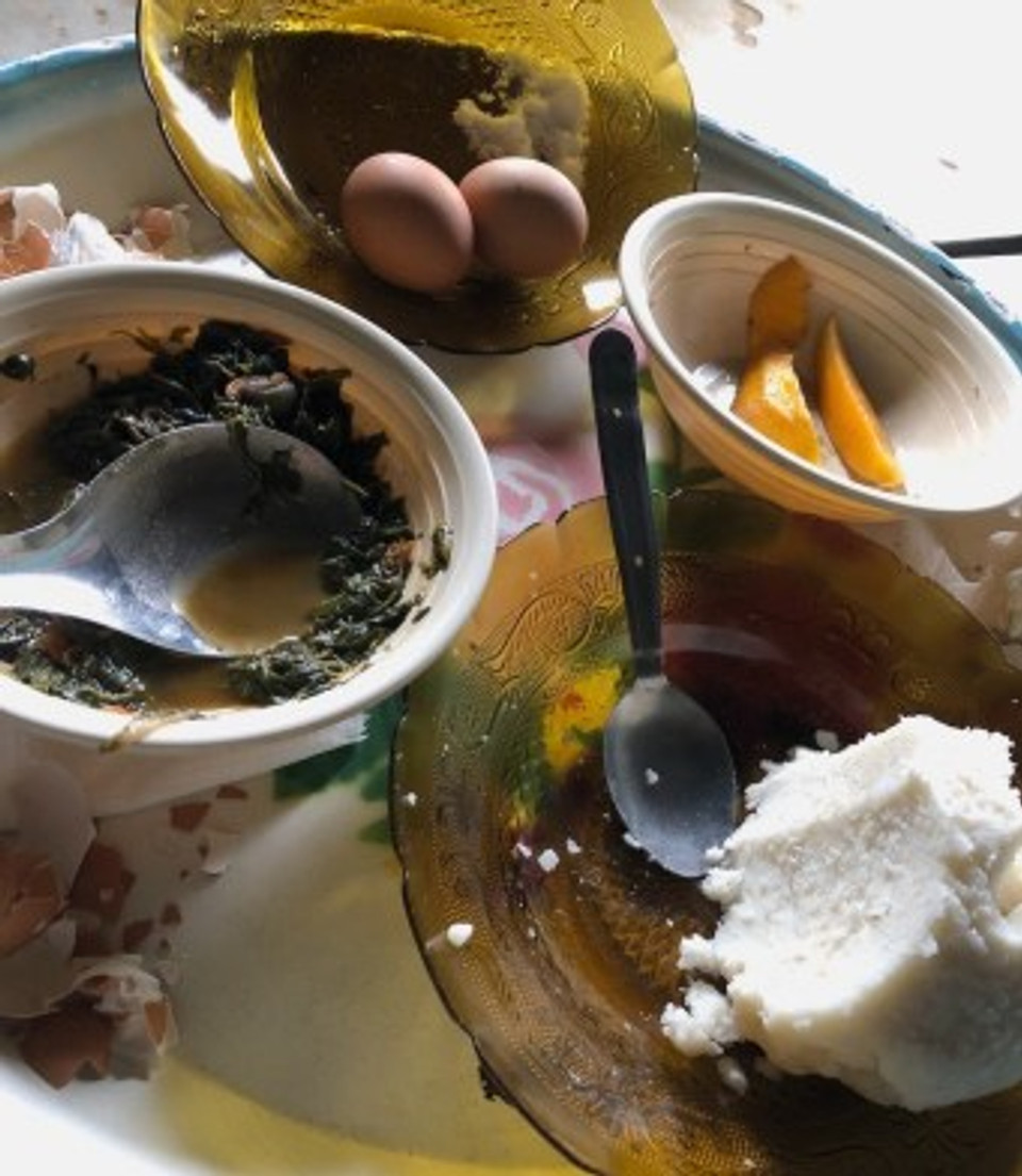 typical meal in Uganda
