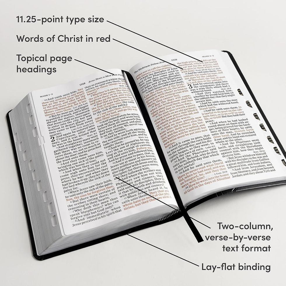 Thumbnail: KJV Large Print Personal Size Reference Bible, Charcoal LeatherTouch Crown of Th